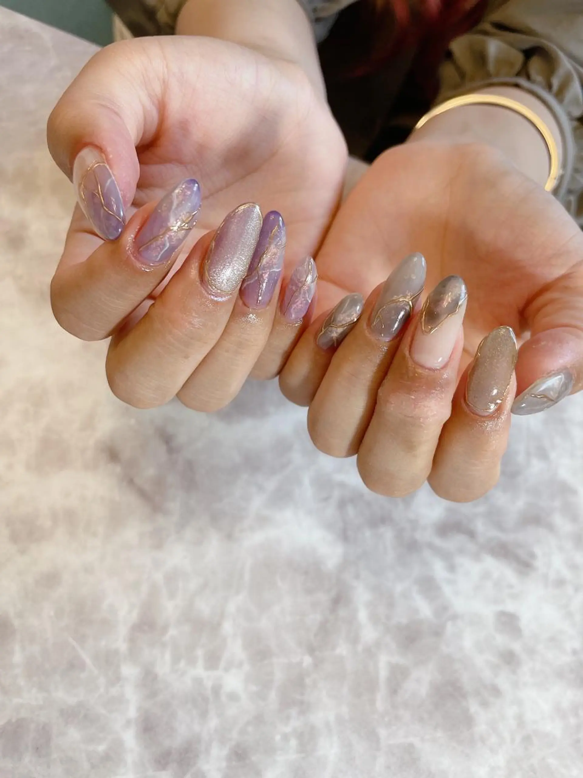 ネイル アートネイル 大理石ネイル(マーブル) NANA no artのネイルデザイン