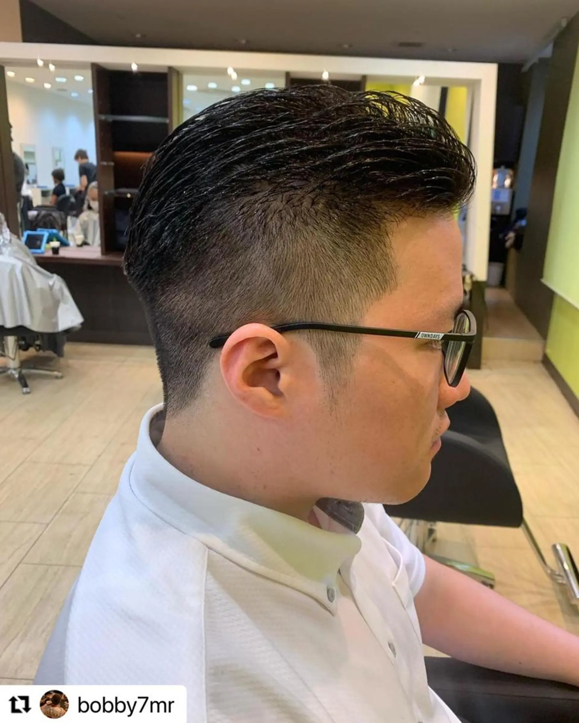 ミディアム カラー メンズ ミディアムパーマ フェードカット メンズパーマ 🩷Eny terrace🩷のヘアスタイル