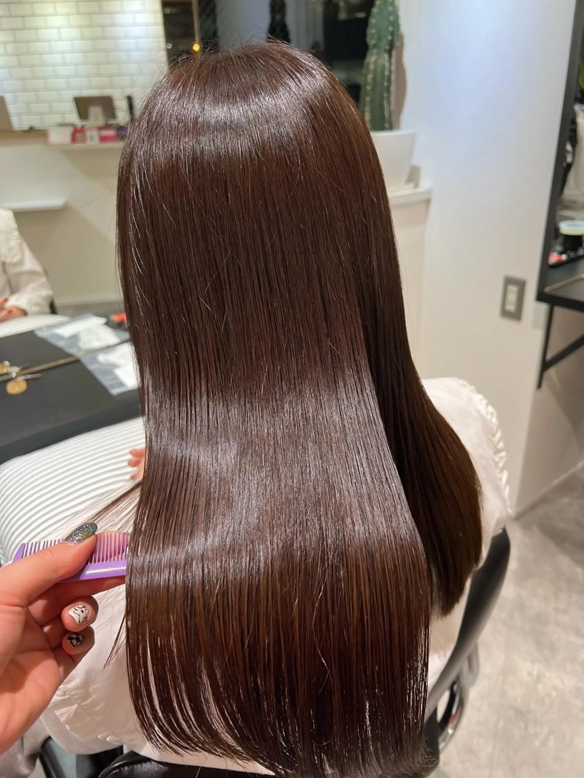 ロング 縮毛矯正 ハルカ ・のヘアスタイル