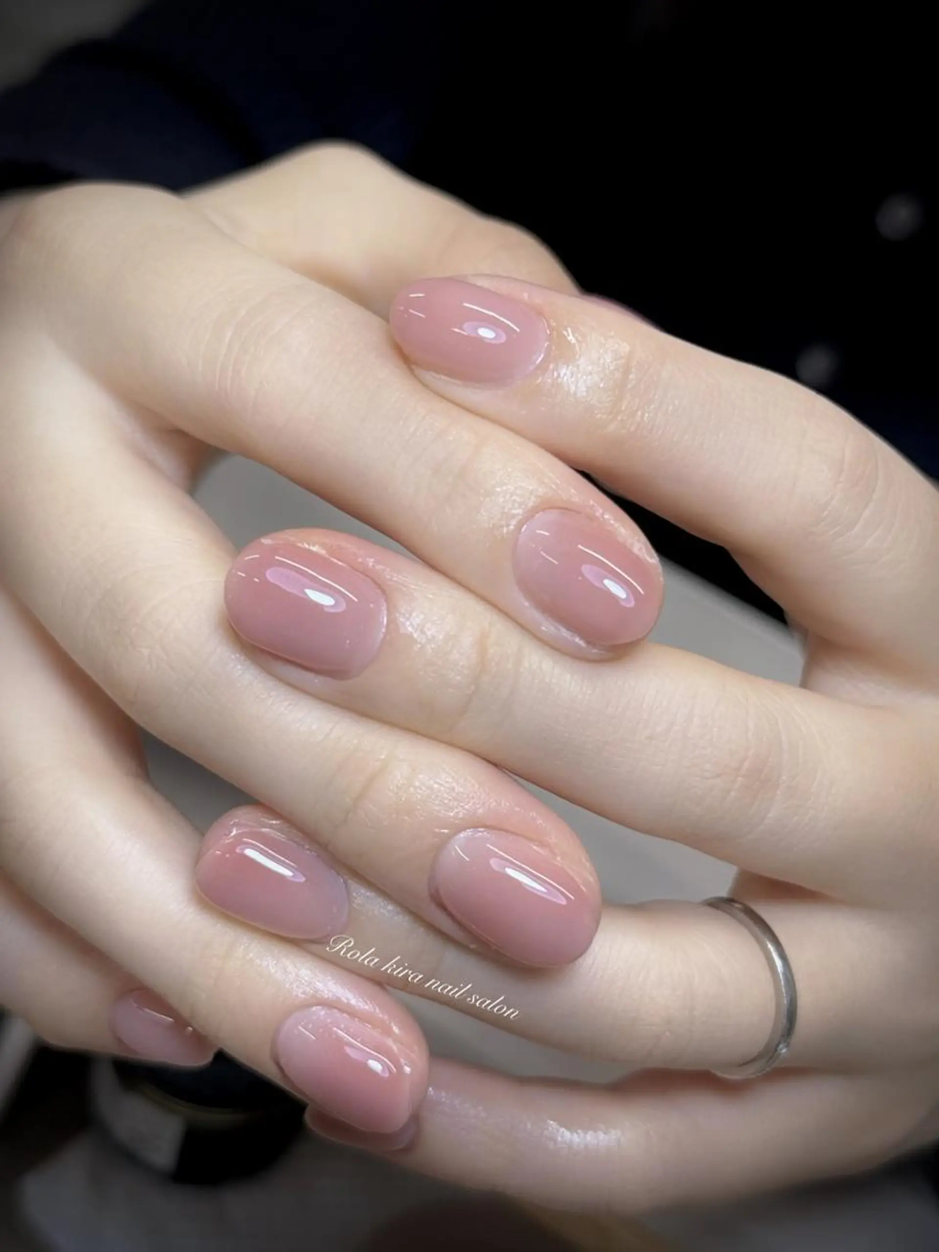 ネイル チークネイル 長さ出し フレンチネイル ジェルネイル 韓国ネイル ハンドネイル ユ ミのネイルデザイン