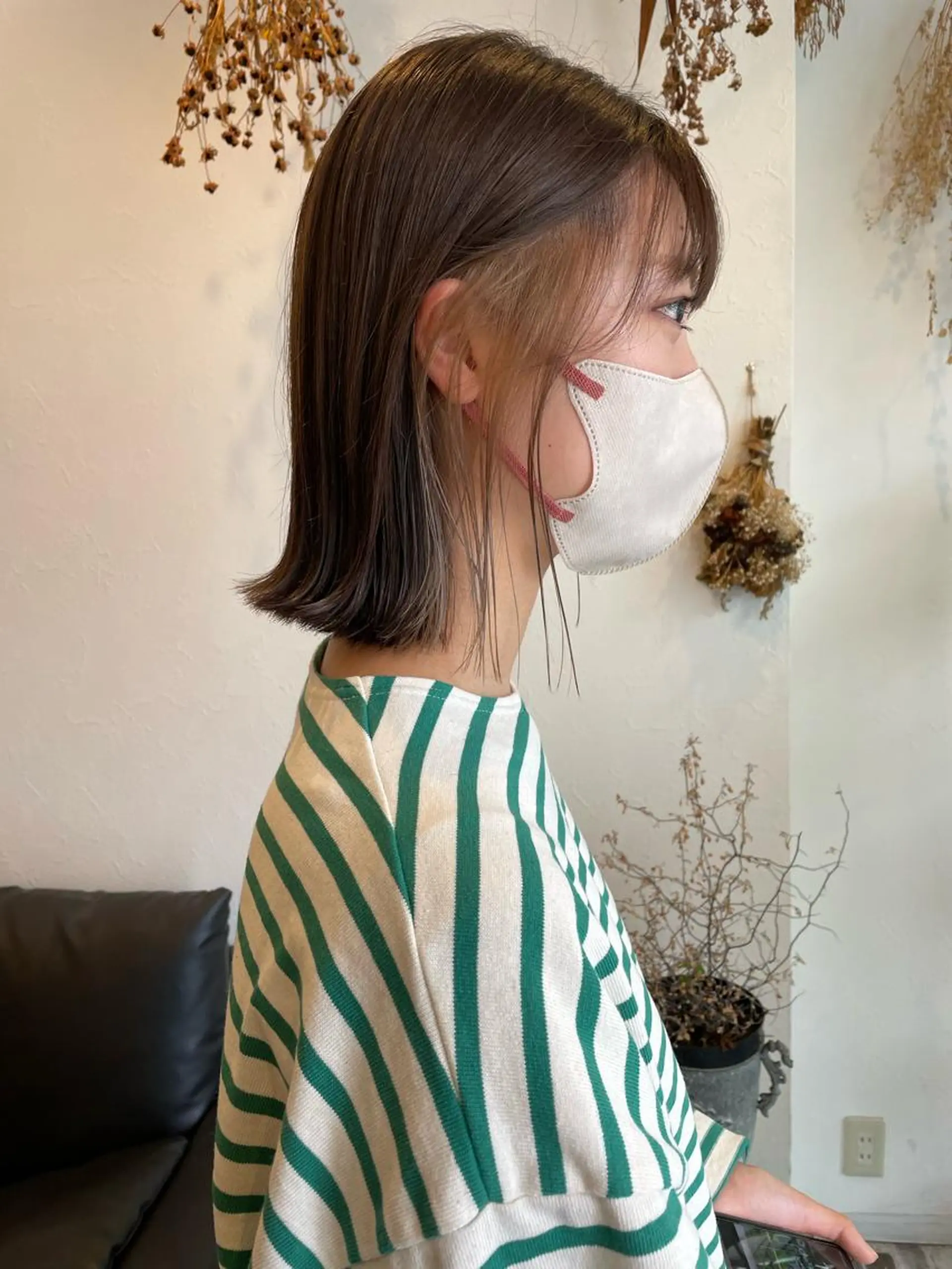 ミディアム カラー ベージュカラー ブリーチ イヤリングカラー ミルクティーベージュ ヘアカラー m ā l o.🌷 サカモトマイコのヘアスタイル