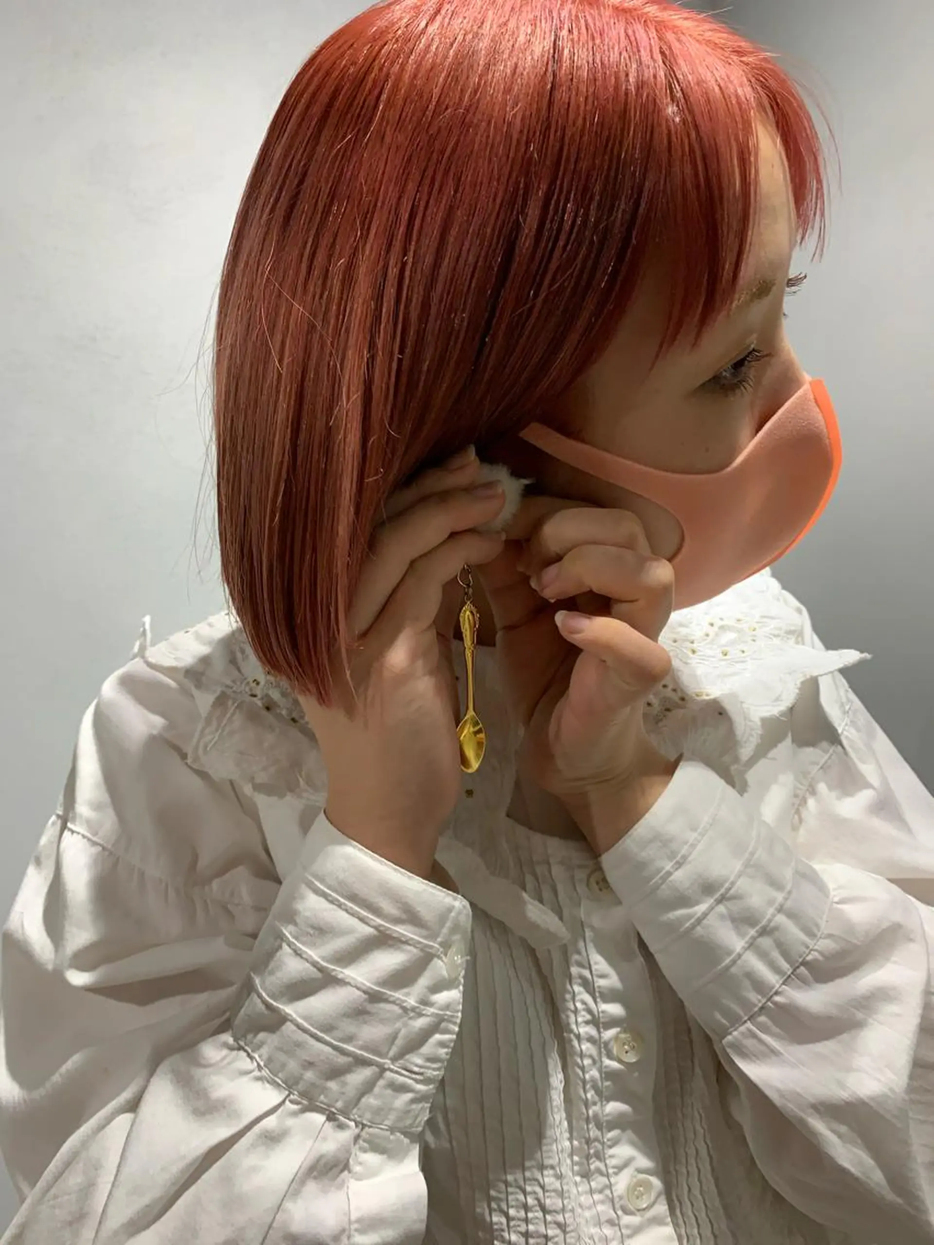 ショート カラー ボブパーマコテ巻き風 パーマNo1深江秀平のヘアスタイル