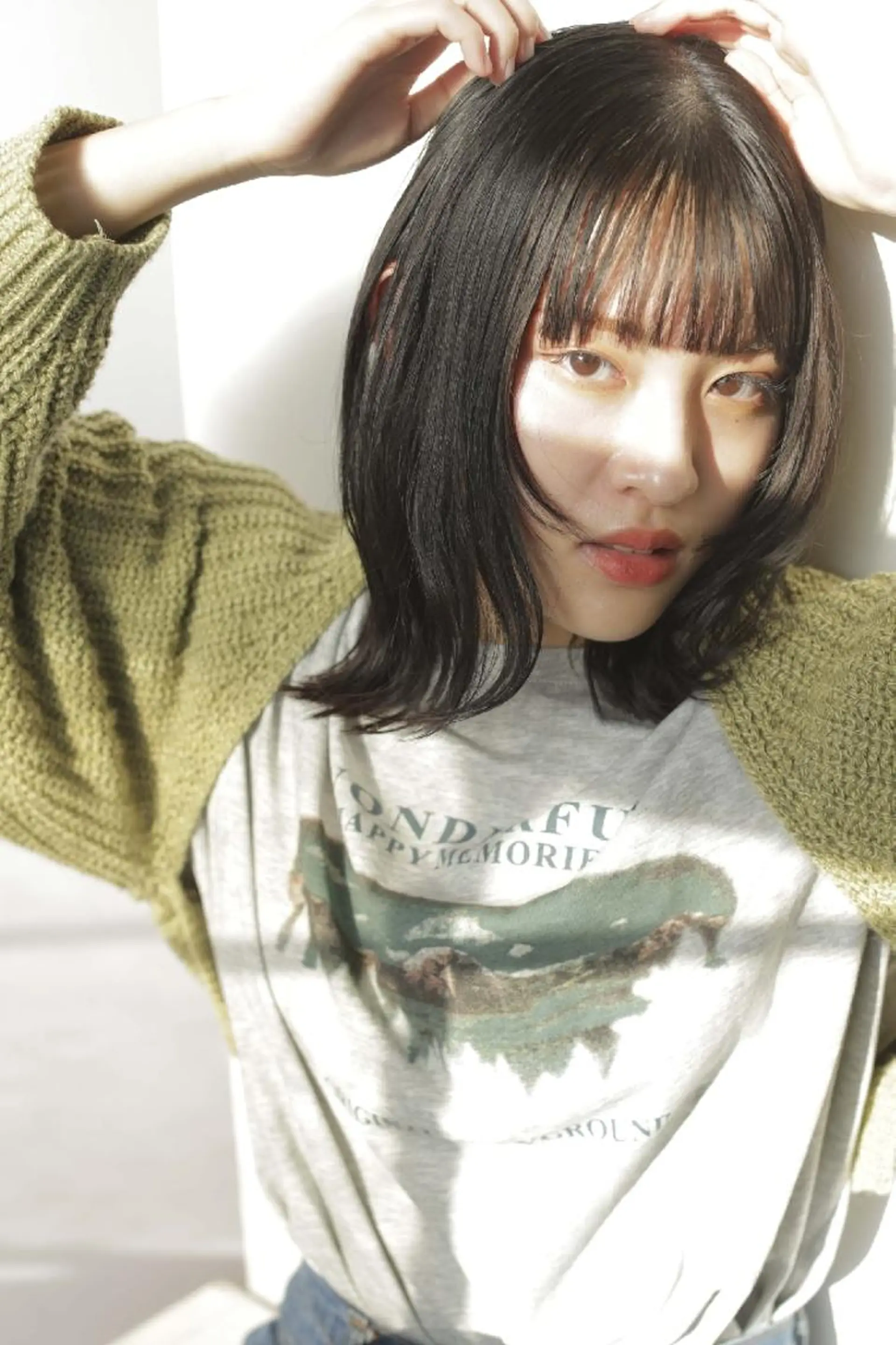 ミディアム しもかわ かほのヘアスタイル