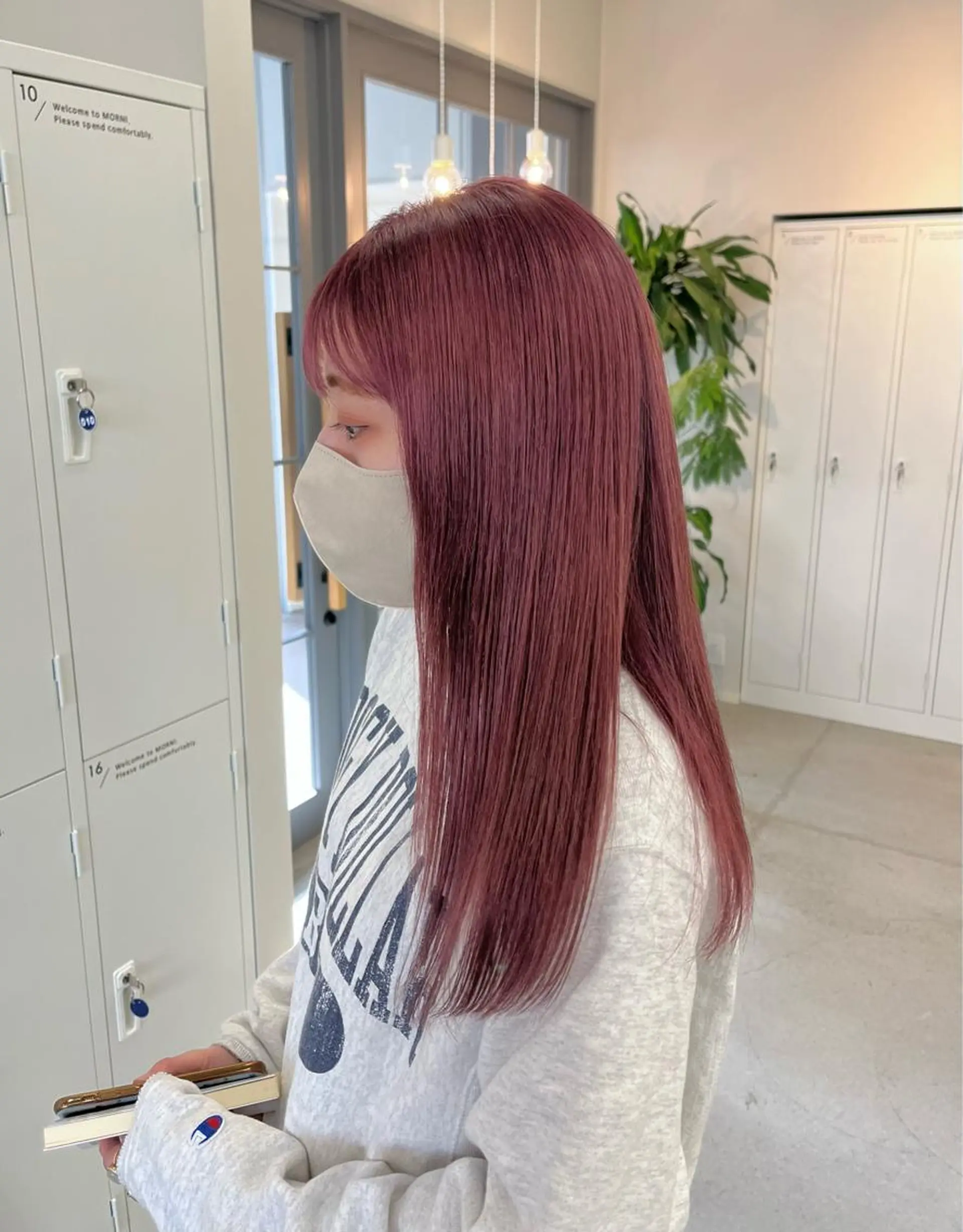 ロング カラー カシス ピンクカラー 神原 茉依🩰🪩のヘアスタイル