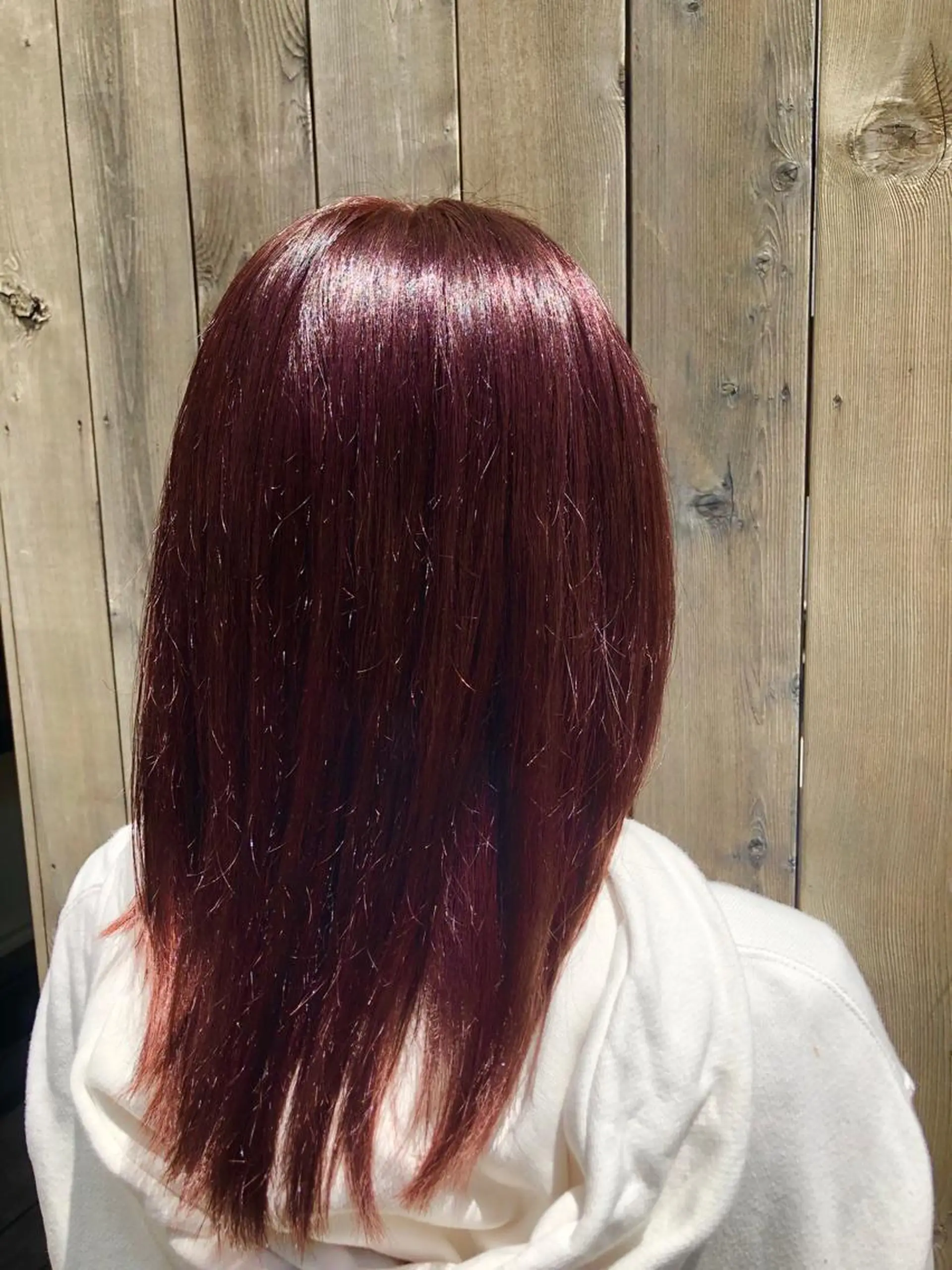 ミディアム カラー ブリーチ ブリーチなしカラー レッドカラー カット ヘアカラー トリートメント 韓国風カット/ 髪質改善 黒崎のヘアスタイル