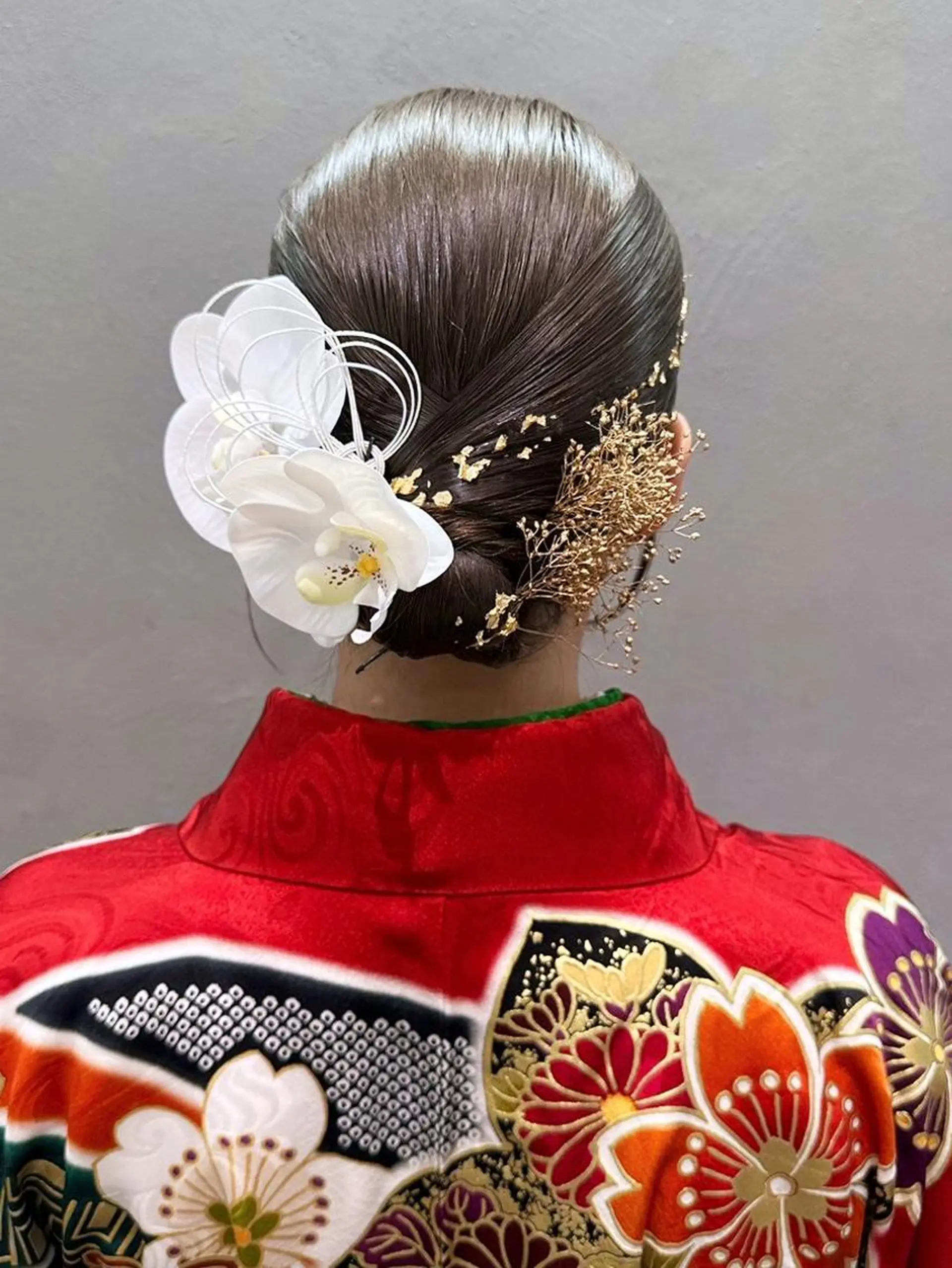 カラー ミディアム ヘアアレンジ 韓国風ヘア おくれ毛 ヘアセット ITbyALBUM 下北沢店のヘアスタイル