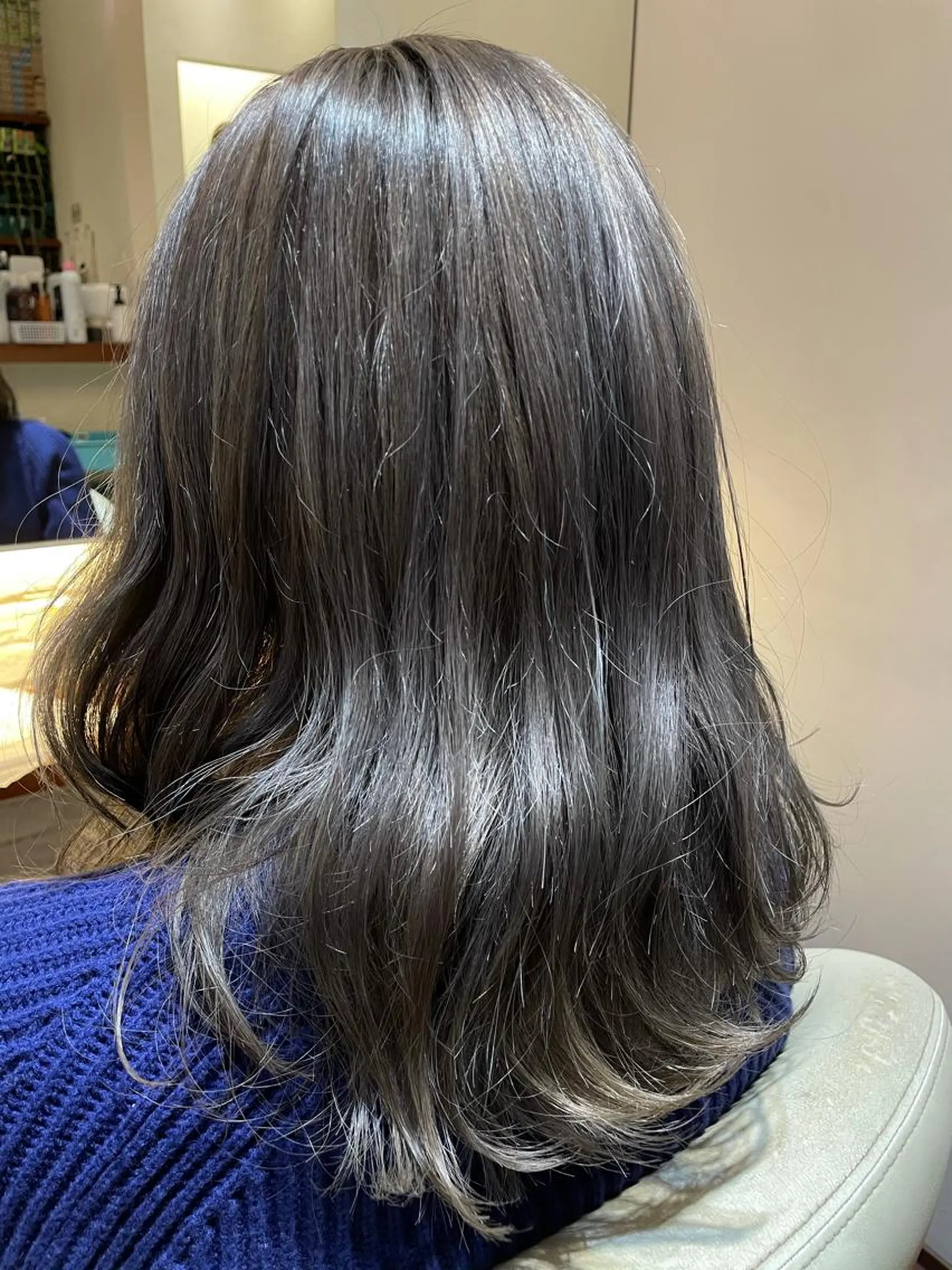 ロング カラー グレージュ カット ヘアカラー トリートメント CoCooN 店長 さのえみのヘアスタイル