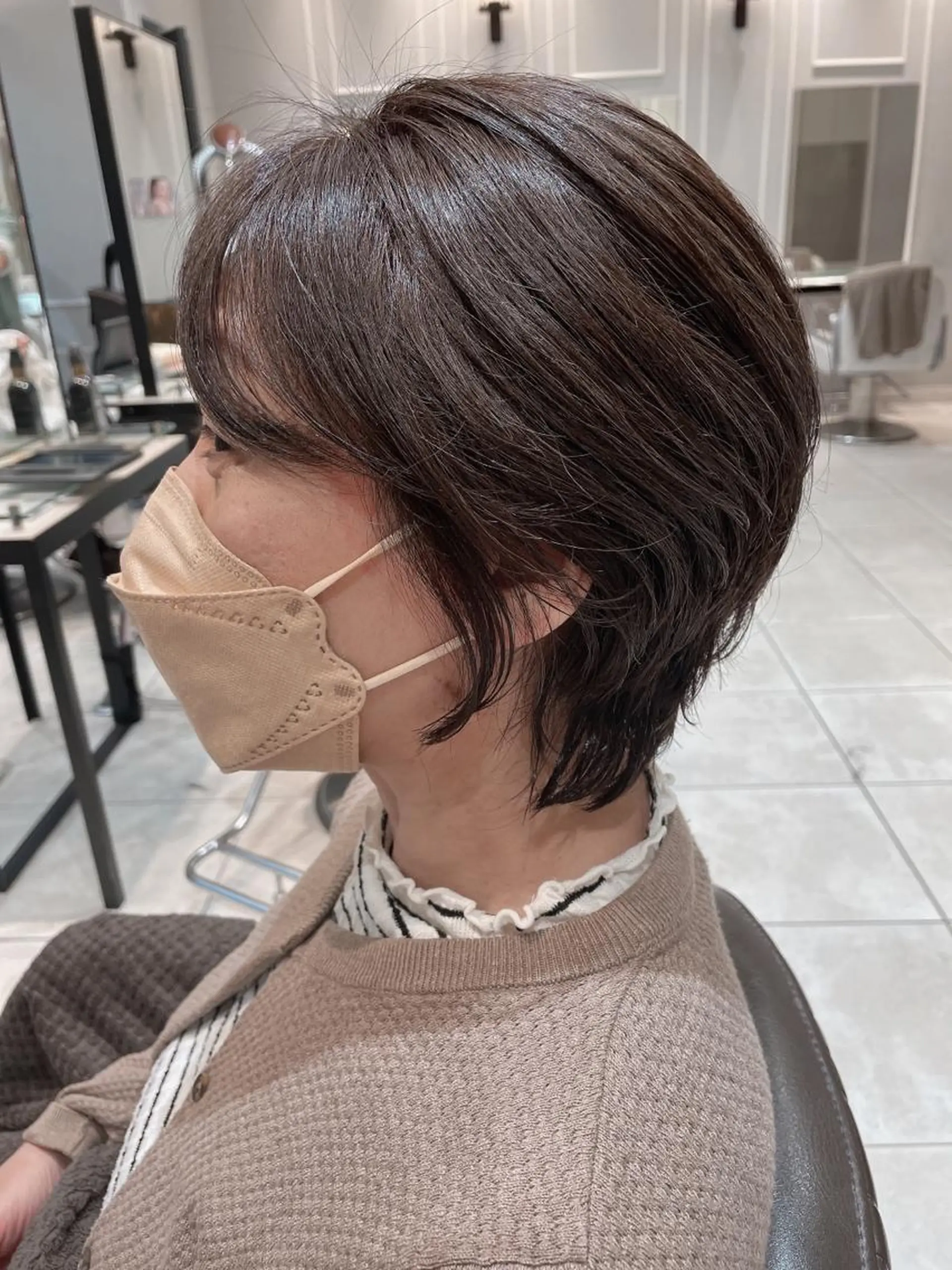 ショート カラー アッシュ 透明感カラー くせ毛 ショートヘア カット ヘアカラー トリートメント 🦖鶴岡香純🦖 5/1から復帰しますのヘアスタイル