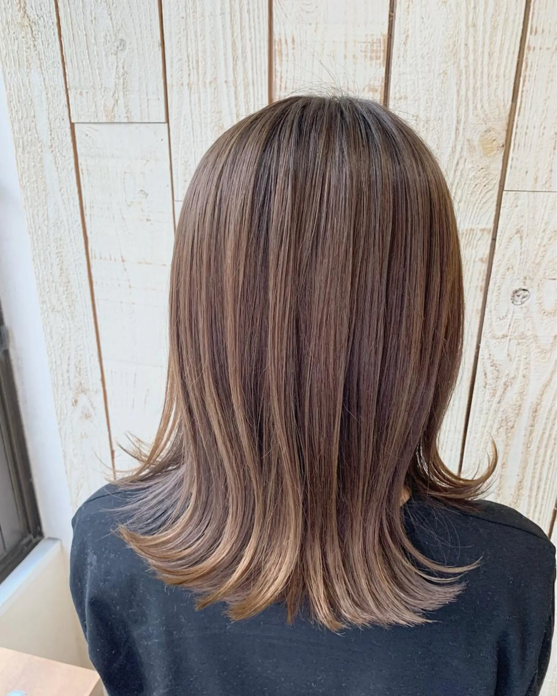 ミディアム カラー 透明感/ 美髪矯正/田中恭のヘアスタイル