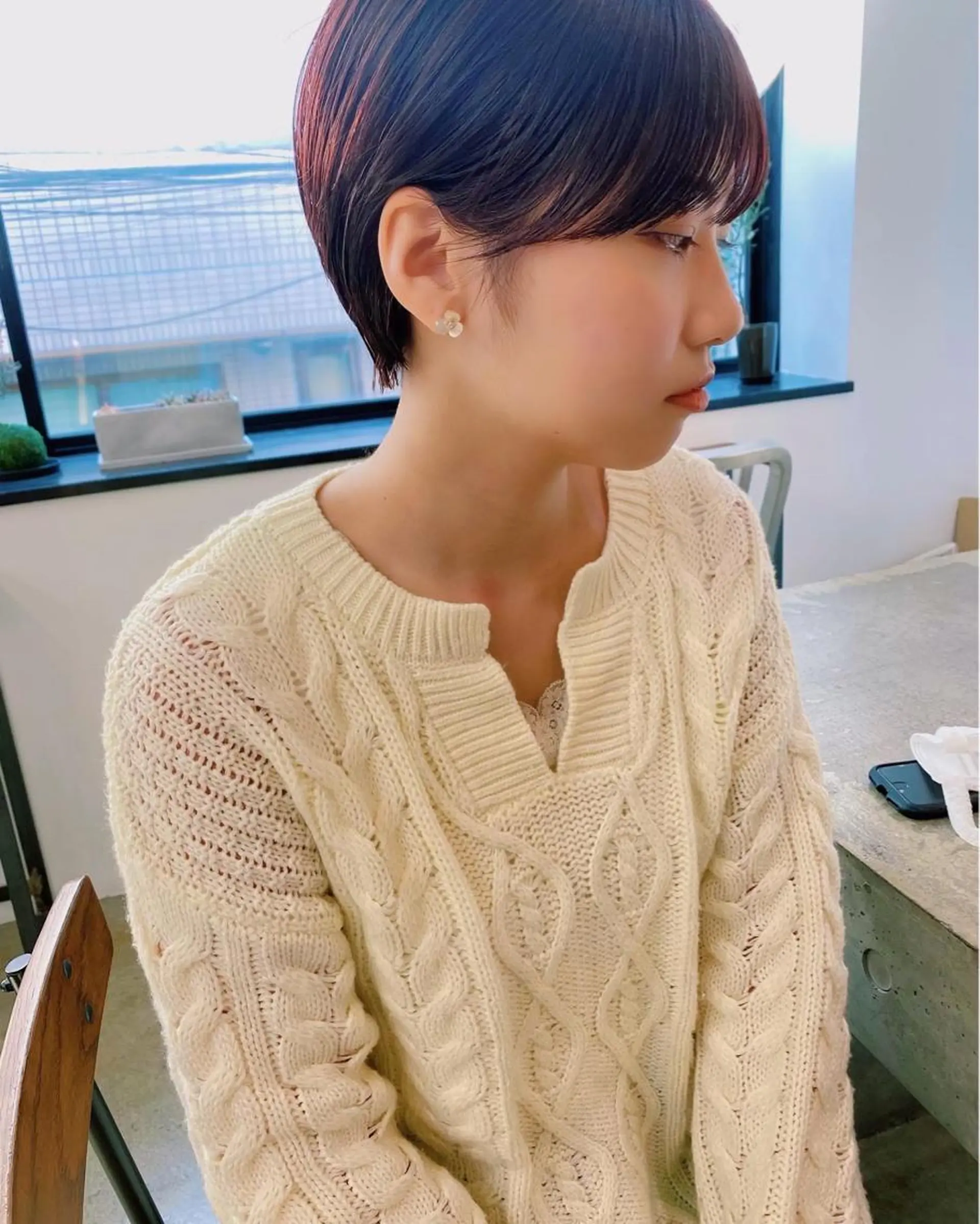 ショート カラー カット ヘアカラー トリートメント IVORY.所属・🟩白髪ぼかし/ボブ /ショートヘア/大司のヘアスタイル