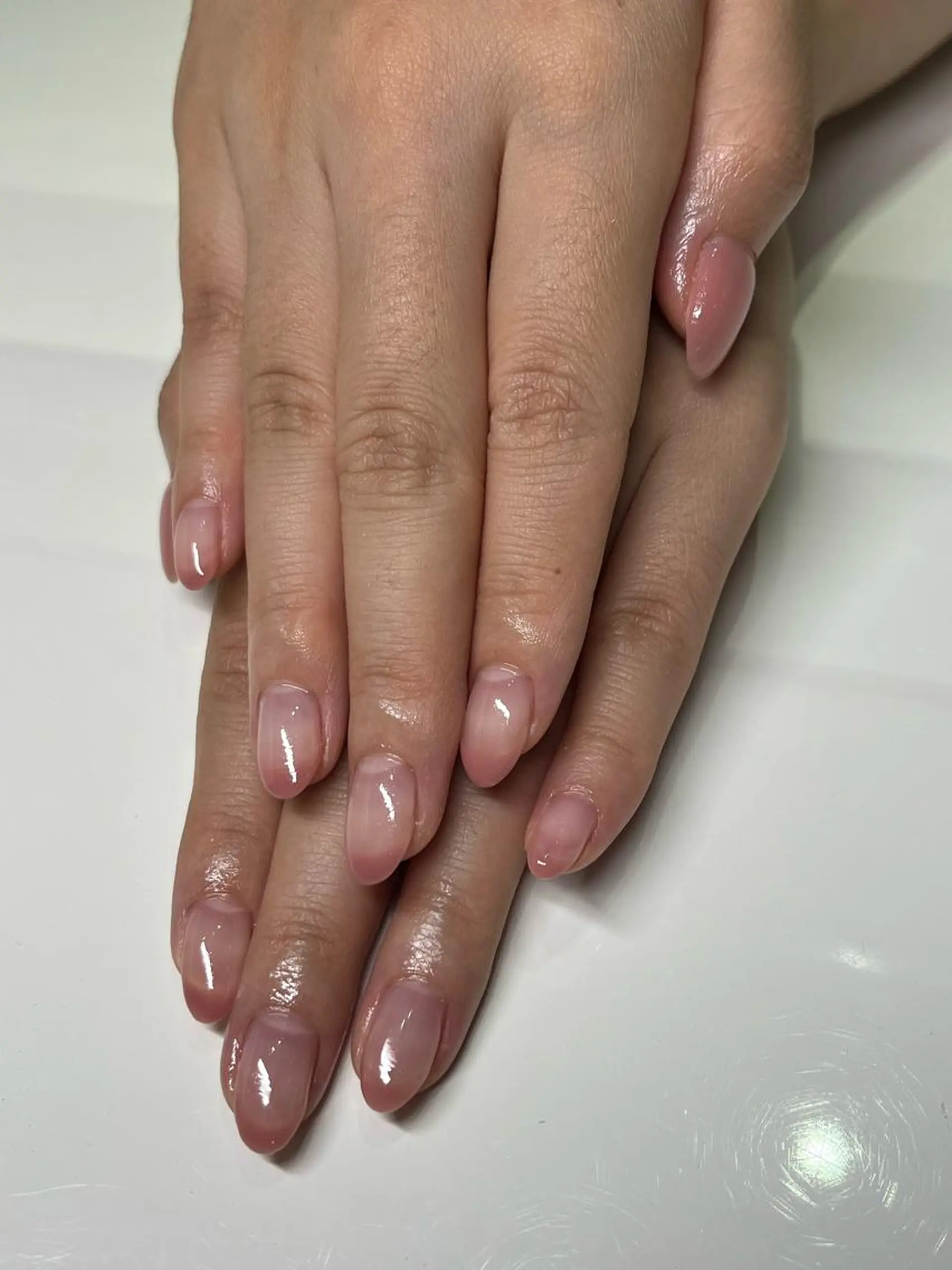 ネイル フレンチネイル グラデーション ピンク Ribbon佐野店 小泉のネイルデザイン