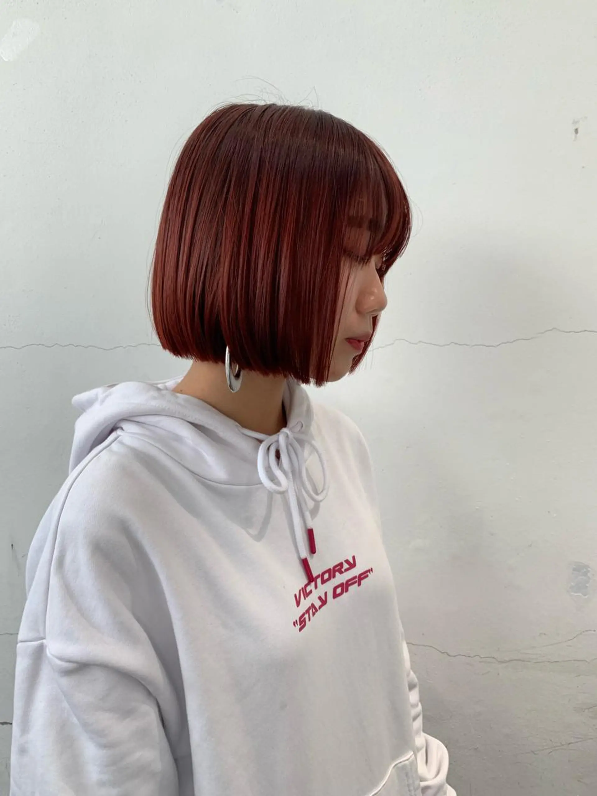 ミディアム カラー ヘアアレンジ ブリーチ オレンジ ヘアカラー トリートメント THE./ブリーチ 透感カラー/髪質改善のヘアスタイル