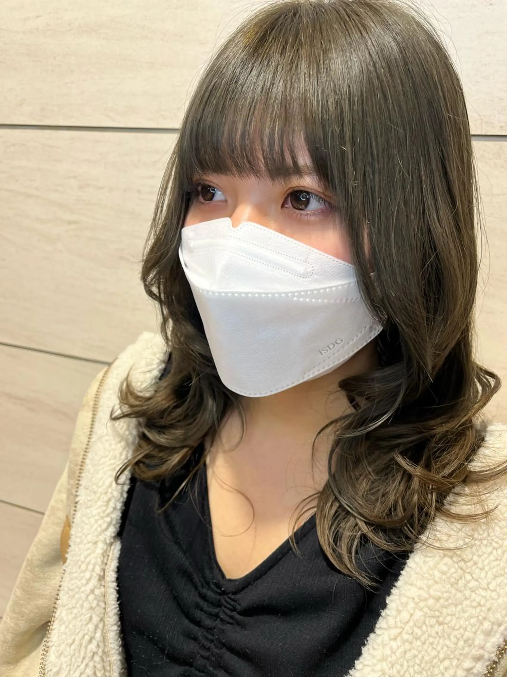 セミロング カラー グレージュ オリーブグレージュ オリーブグレー noll【今池駅前】 池田碧花のヘアスタイル