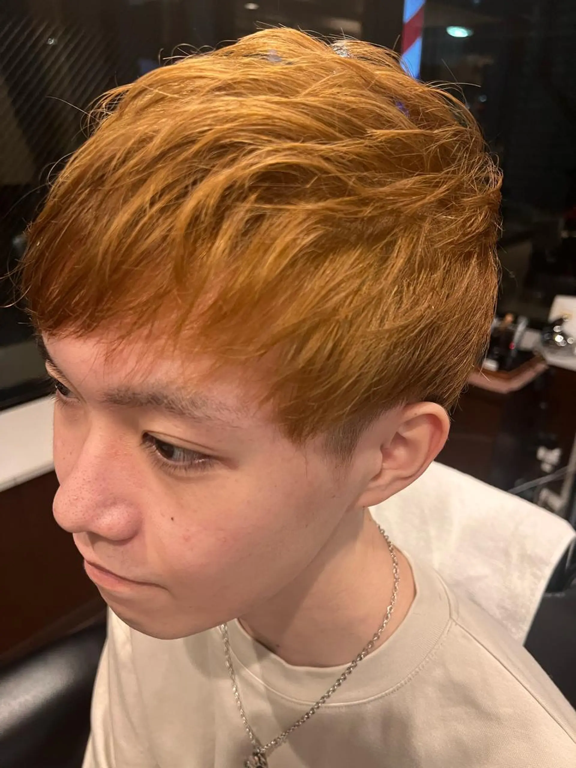 ミディアム メンズ カット 銀座バルビエグラン 角田雅樹（夜限定）のヘアスタイル