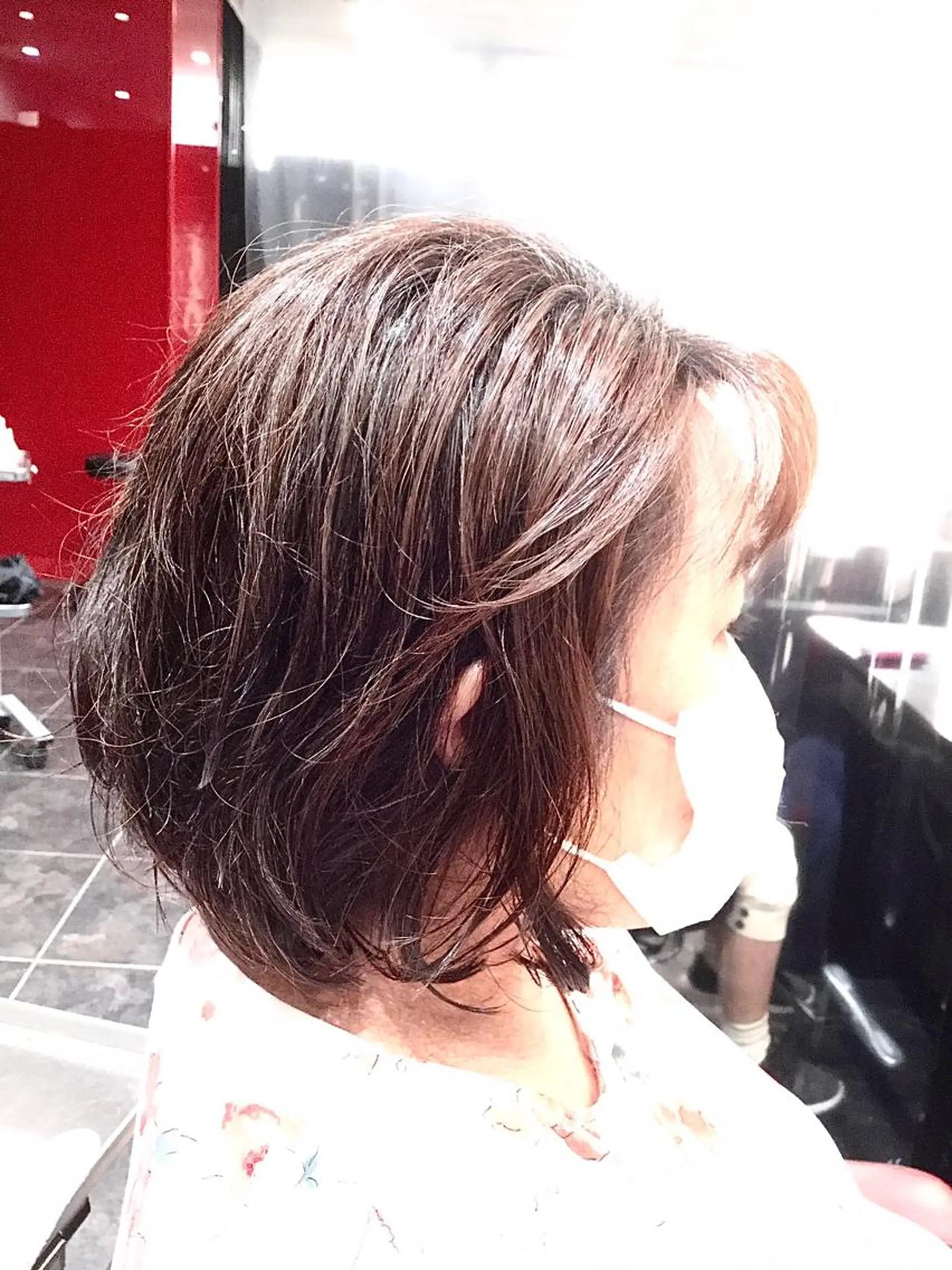 ミディアム カラー パーマ Annon プライベートサロンのヘアスタイル