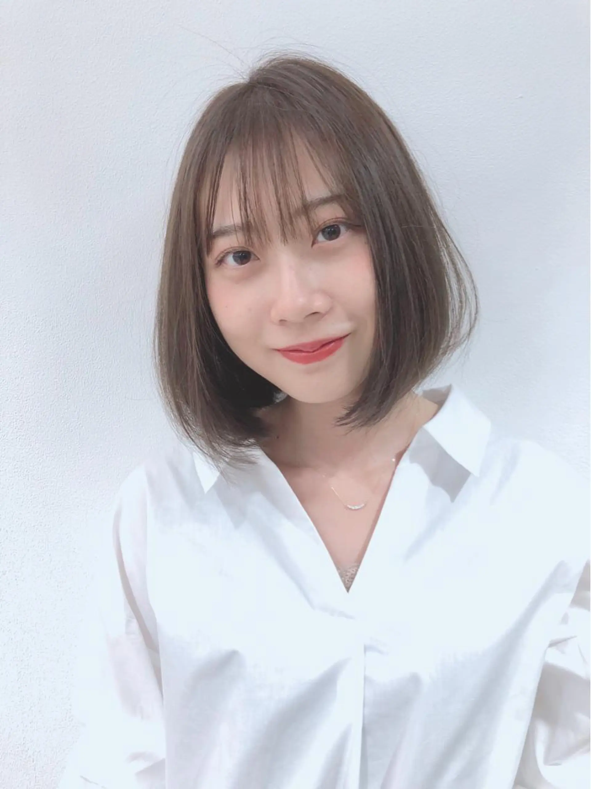 ミディアム 似合わせカット 迫留由弥のヘアスタイル