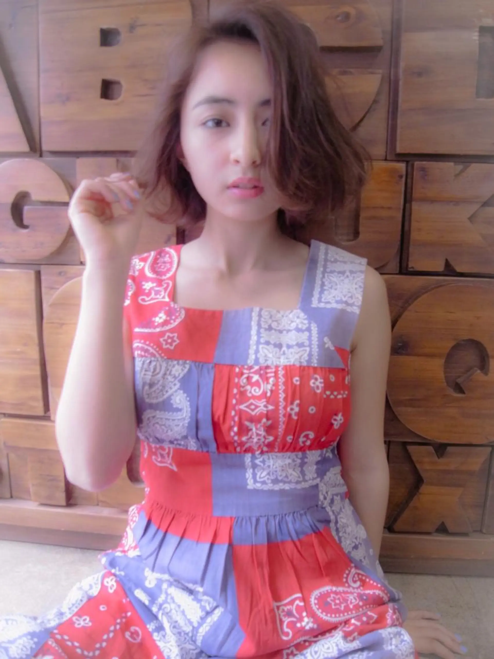 ショート カラー ピンクカラー ボブ 北條 優輝のヘアスタイル