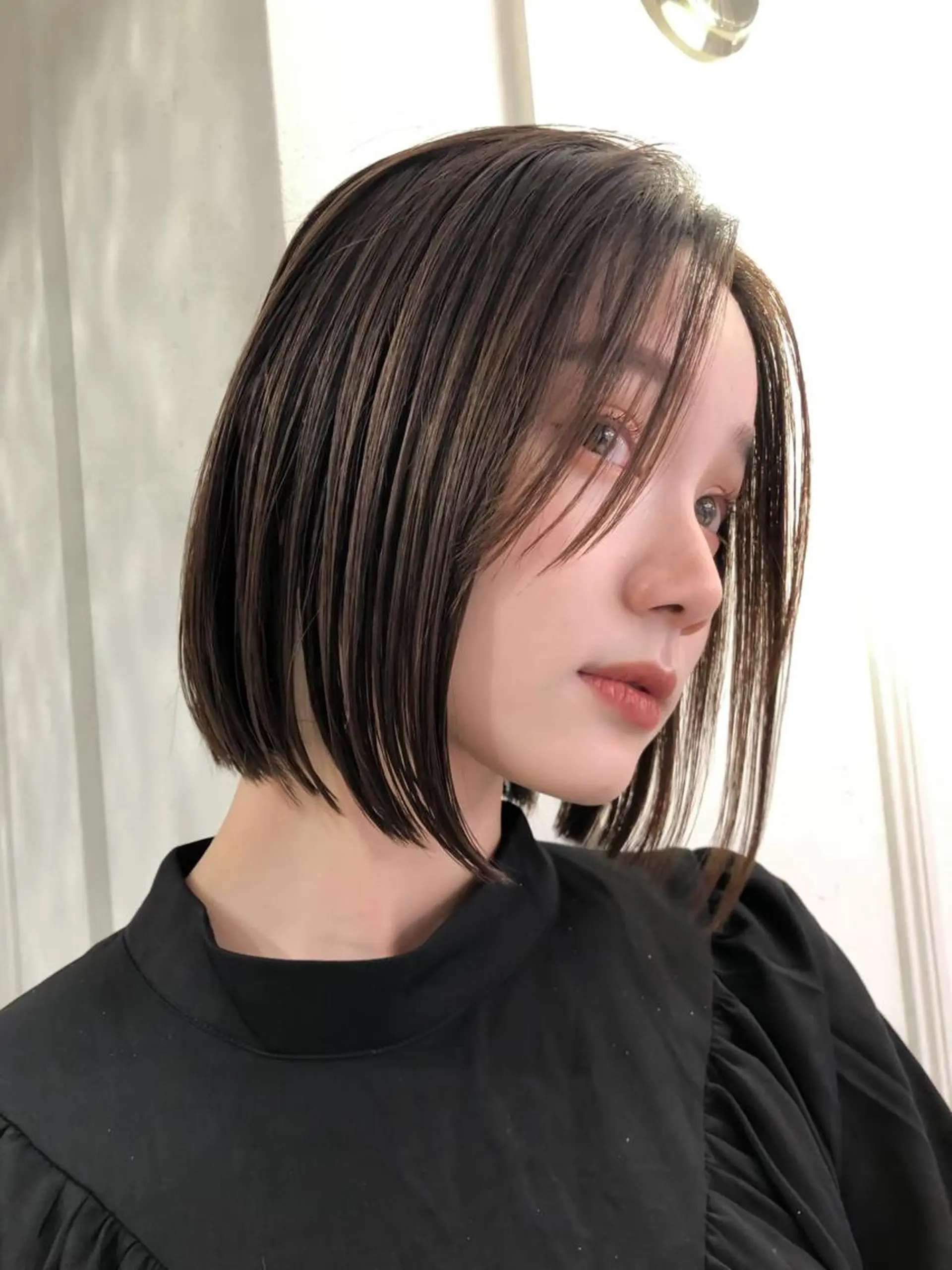 ショート ボブ ブリーチなしダブル カラー縮毛矯正　下野のヘアスタイル