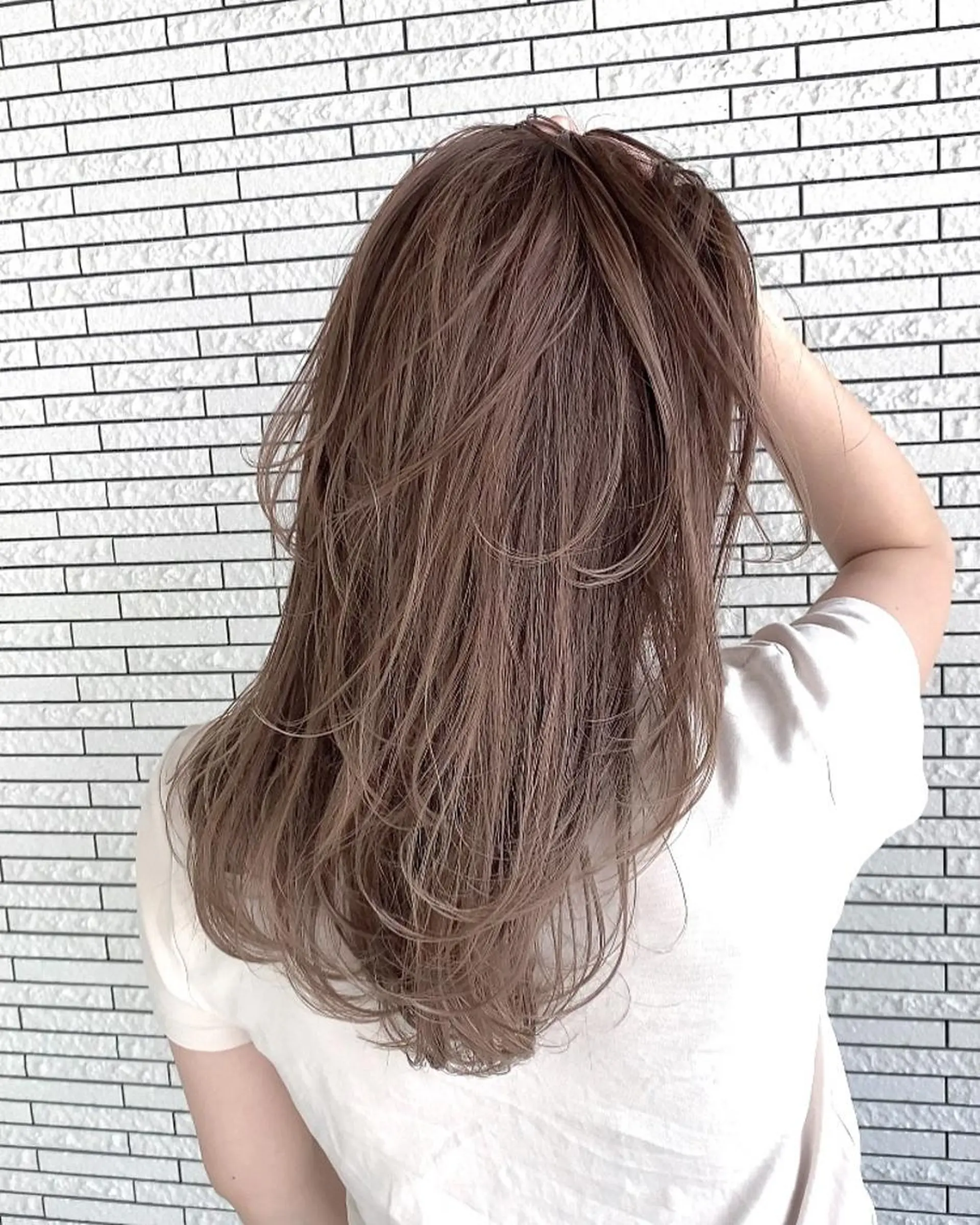 ロング カラー バレイヤージュ ハイライトカラー ハイライト レイヤーカット クドウレイ fifth渋谷のヘアスタイル