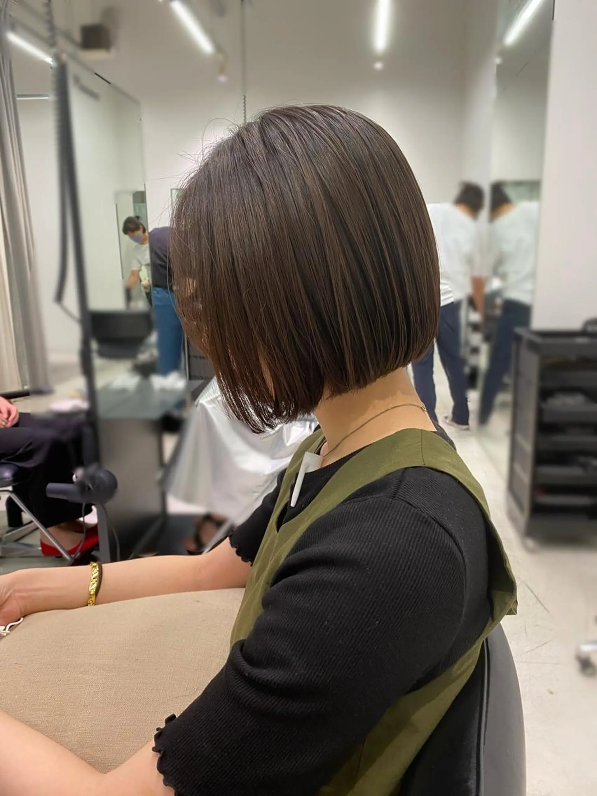 ショート カラー ワンレンボブ ボブ カット ヘアカラー 似合わせ専門美容師 なかじまのヘアスタイル