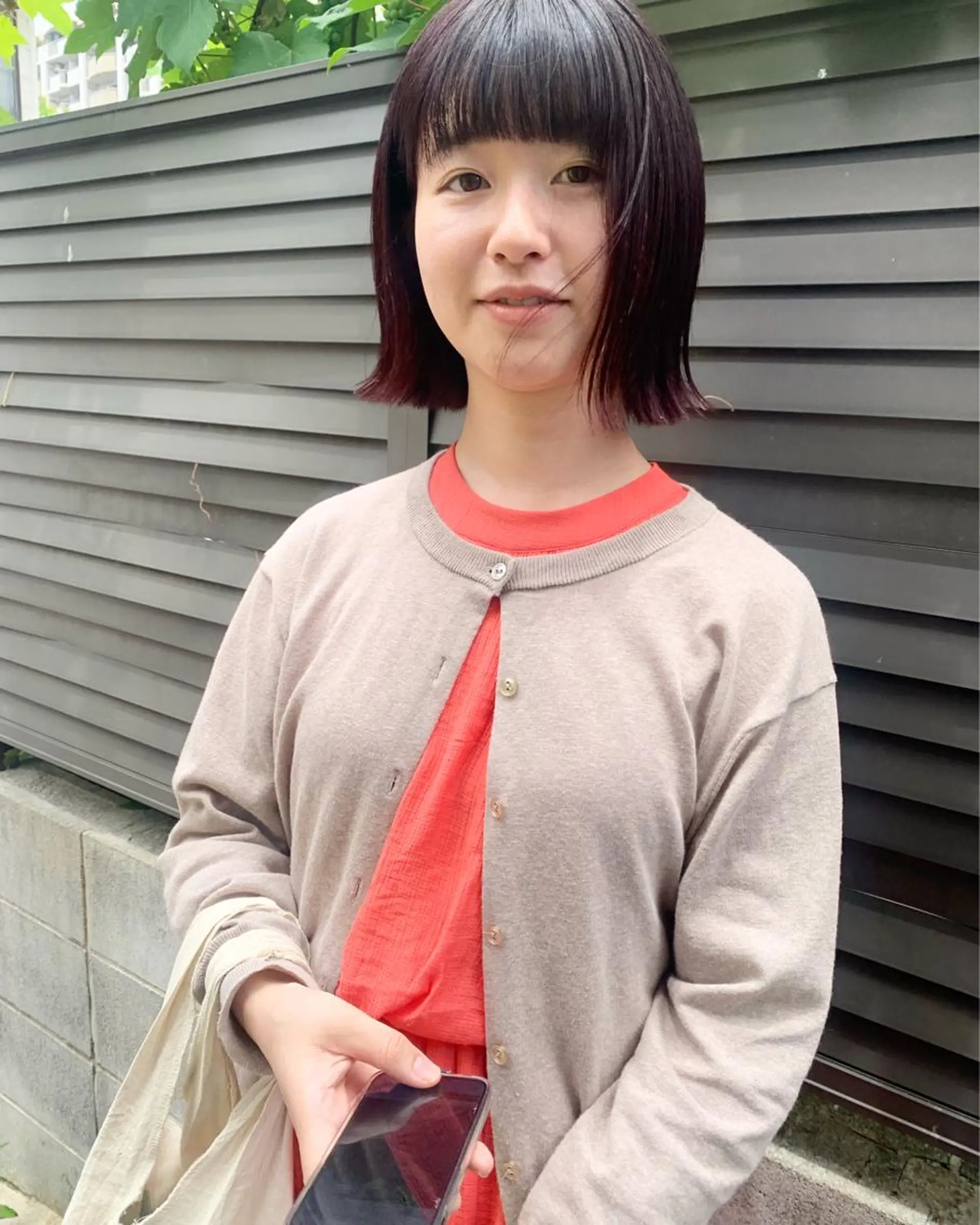 ミディアム カラー カット ヘアカラー トリートメント シノザキ/薬院/ボブ /ショート/髪質改善のヘアスタイル