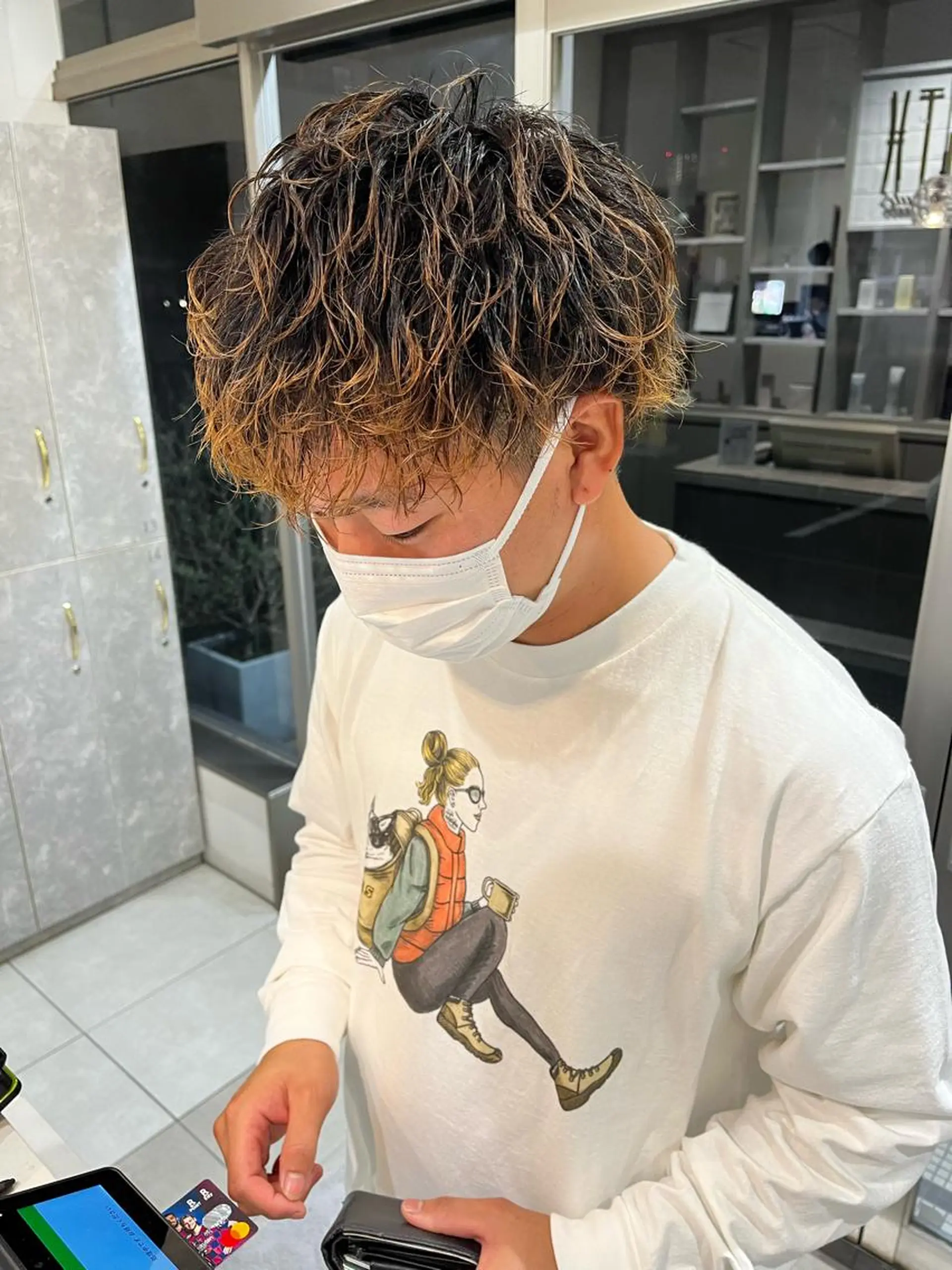 パーマ メンズ 吹田 駿 髪質改善縮毛矯正のヘアスタイル