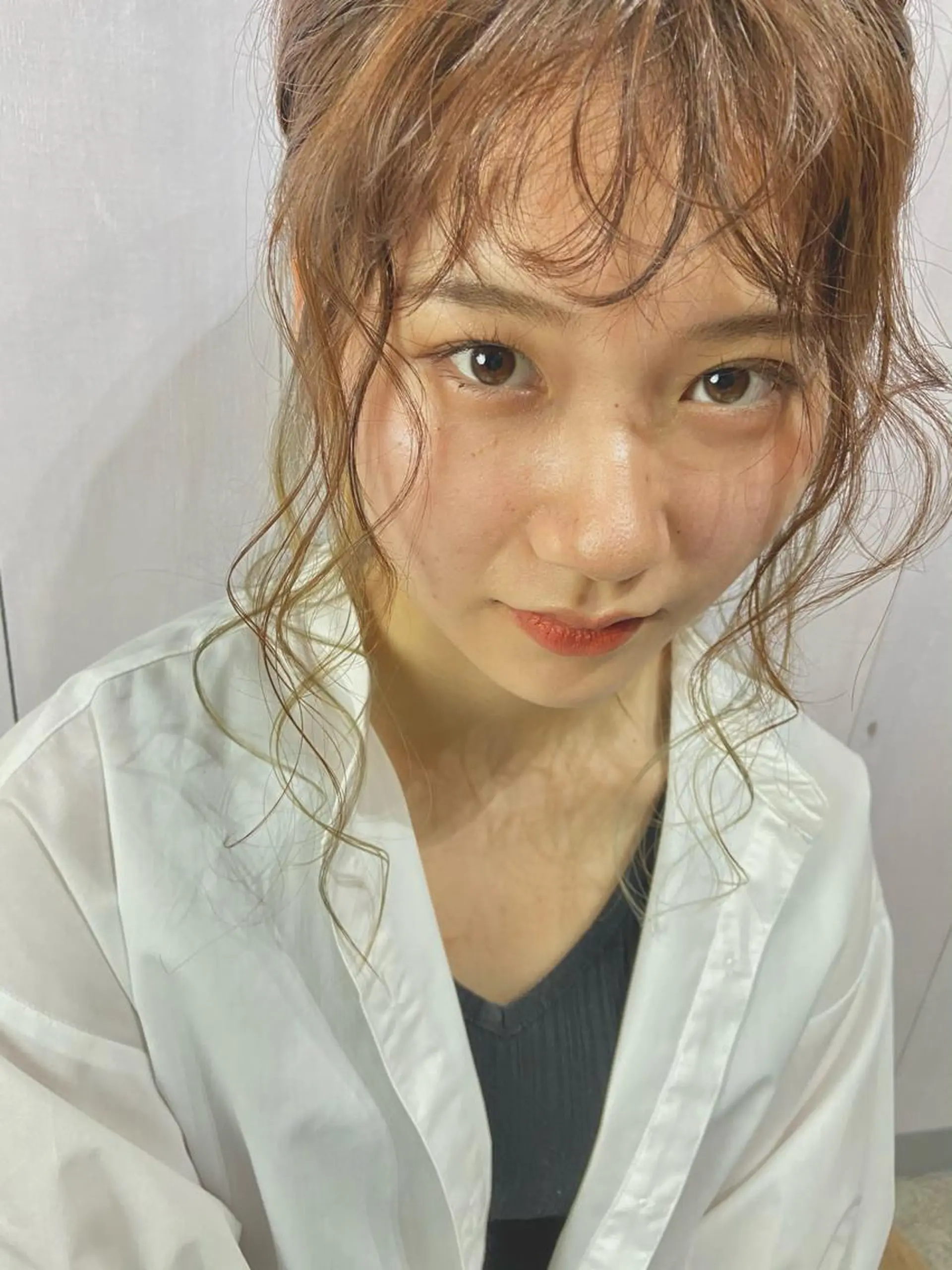 セミロング ヘアアレンジ nao🎀zina 透明感/艶髪のヘアスタイル