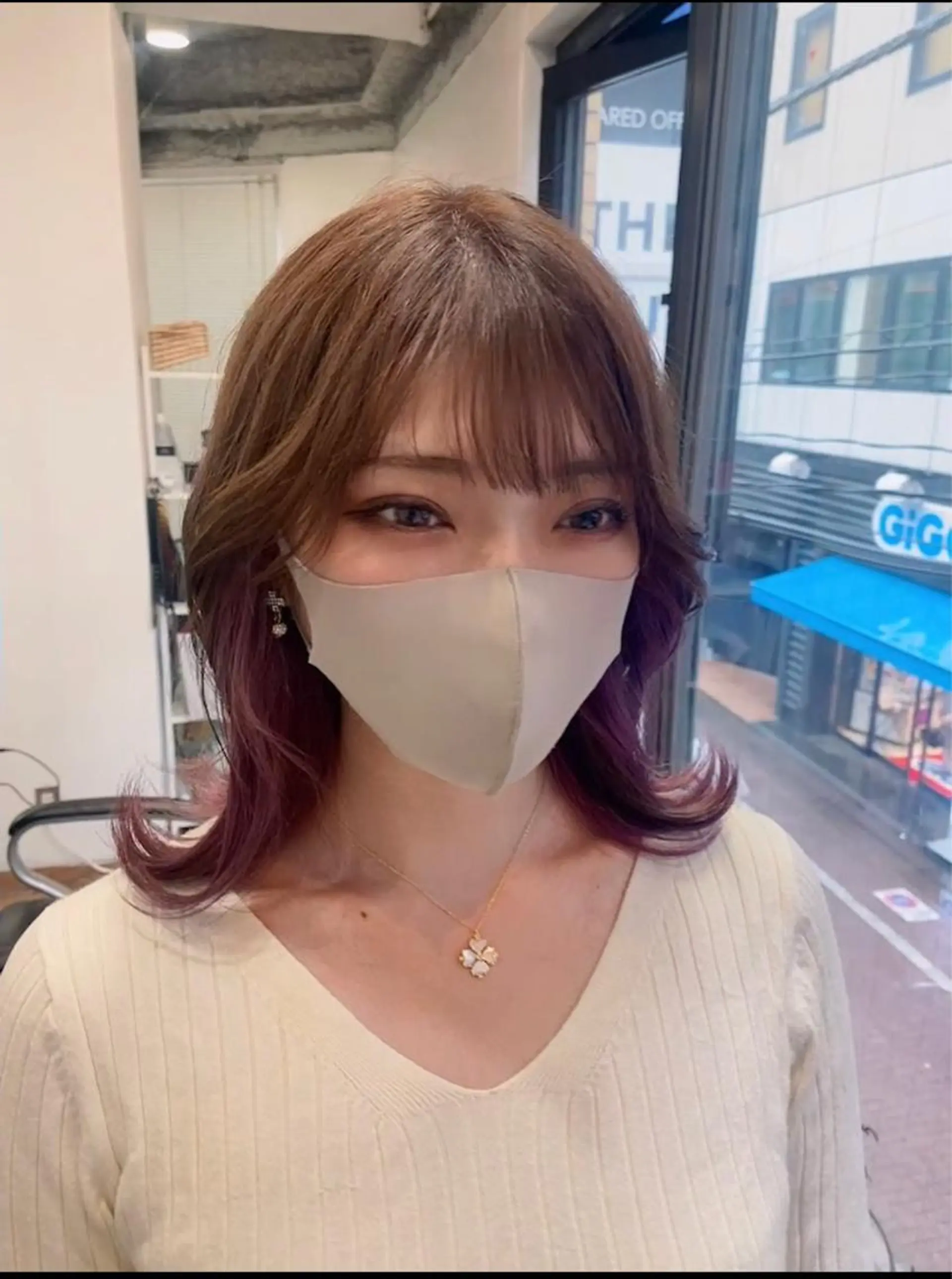 ミディアム カラー ピンクカラー ハッシュカット 韓国風ヘア ウルフカット GO TODAY シェアサロン 町田店所属・韓国ヘア🇰🇷 スズキのヘアスタイル