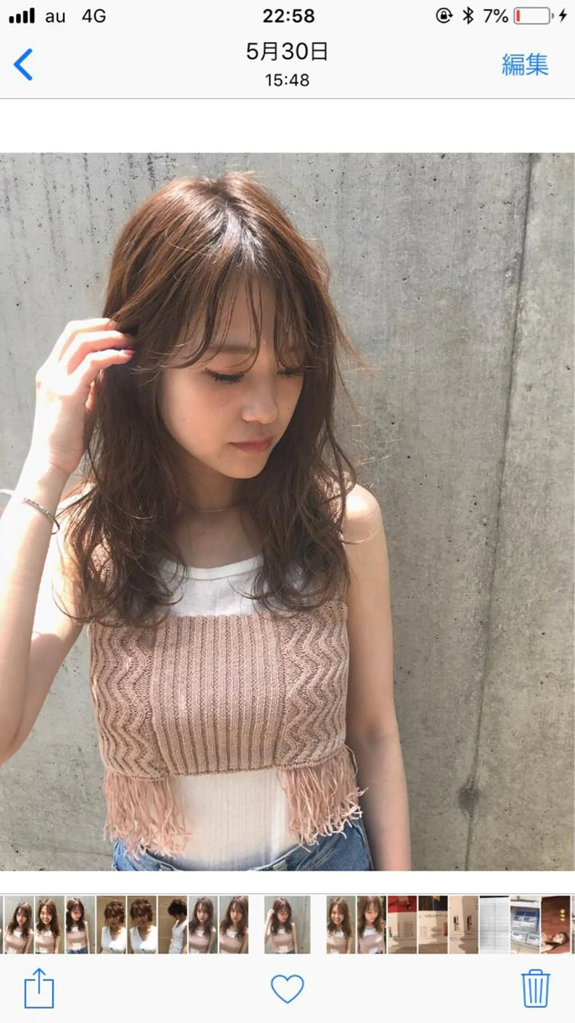 ミディアム カラー パーマ レイヤーカット カット ヘアカラー lani ブリーチ /ダブルカラーのヘアスタイル