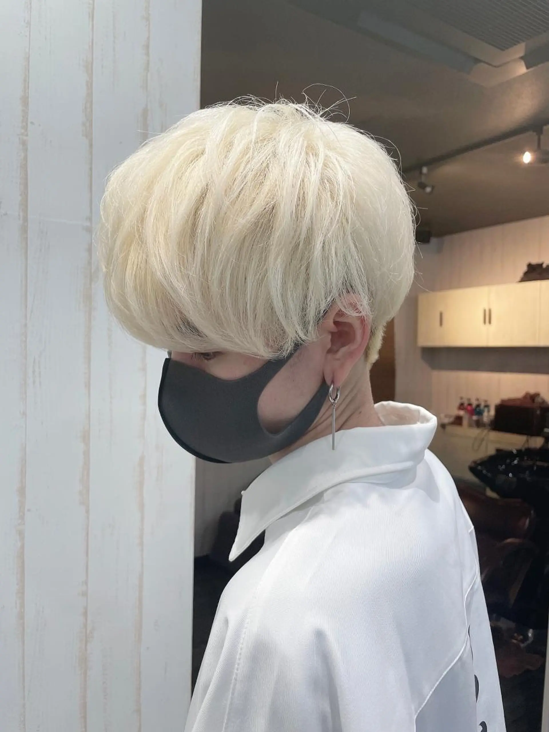 ショート カラー メンズ マッシュ ブロンド 深夜帯！説明文必読 Oahu iwataのヘアスタイル