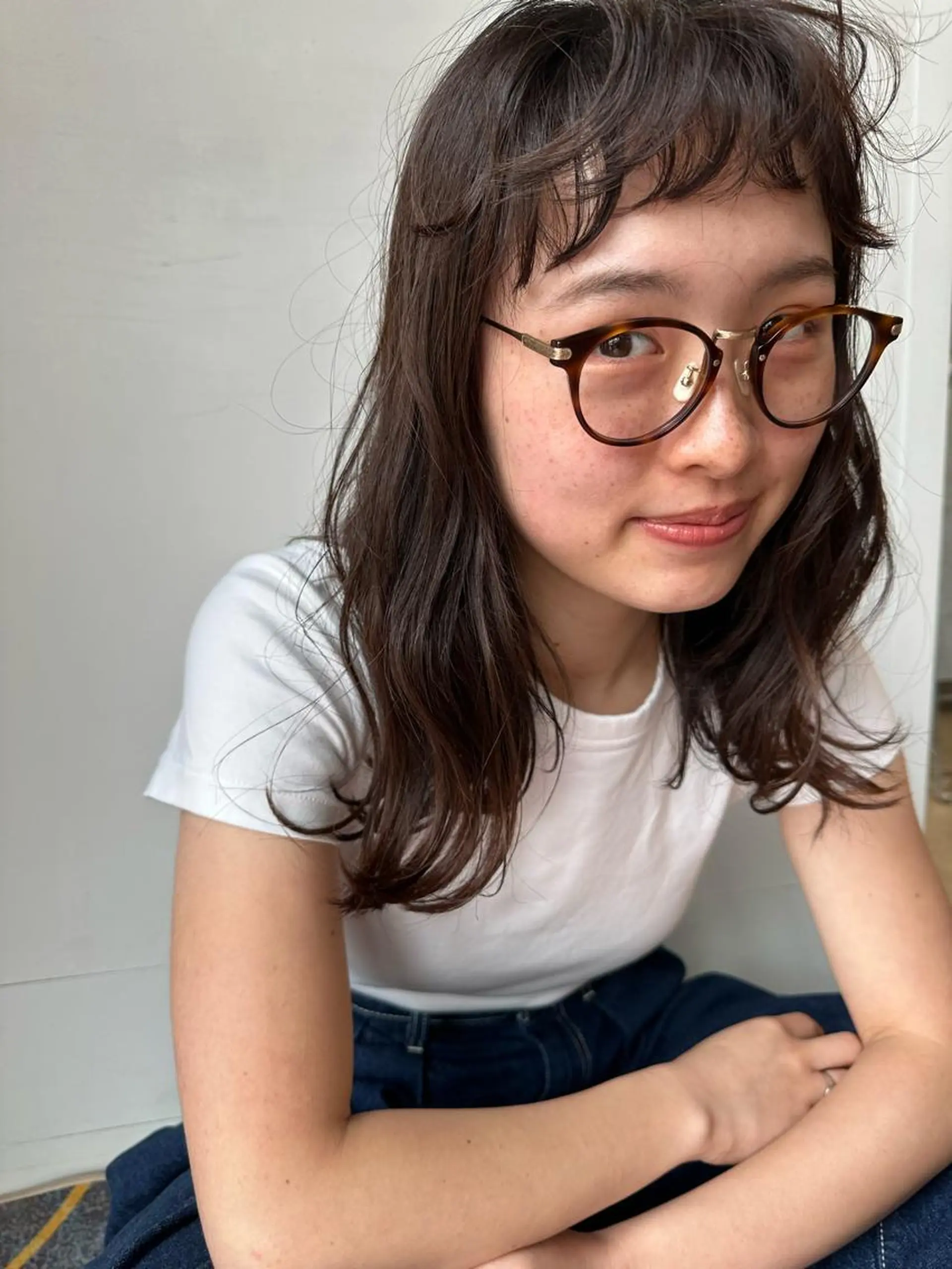 セミロング パーマ セミロングパーマ さとう あやかのヘアスタイル