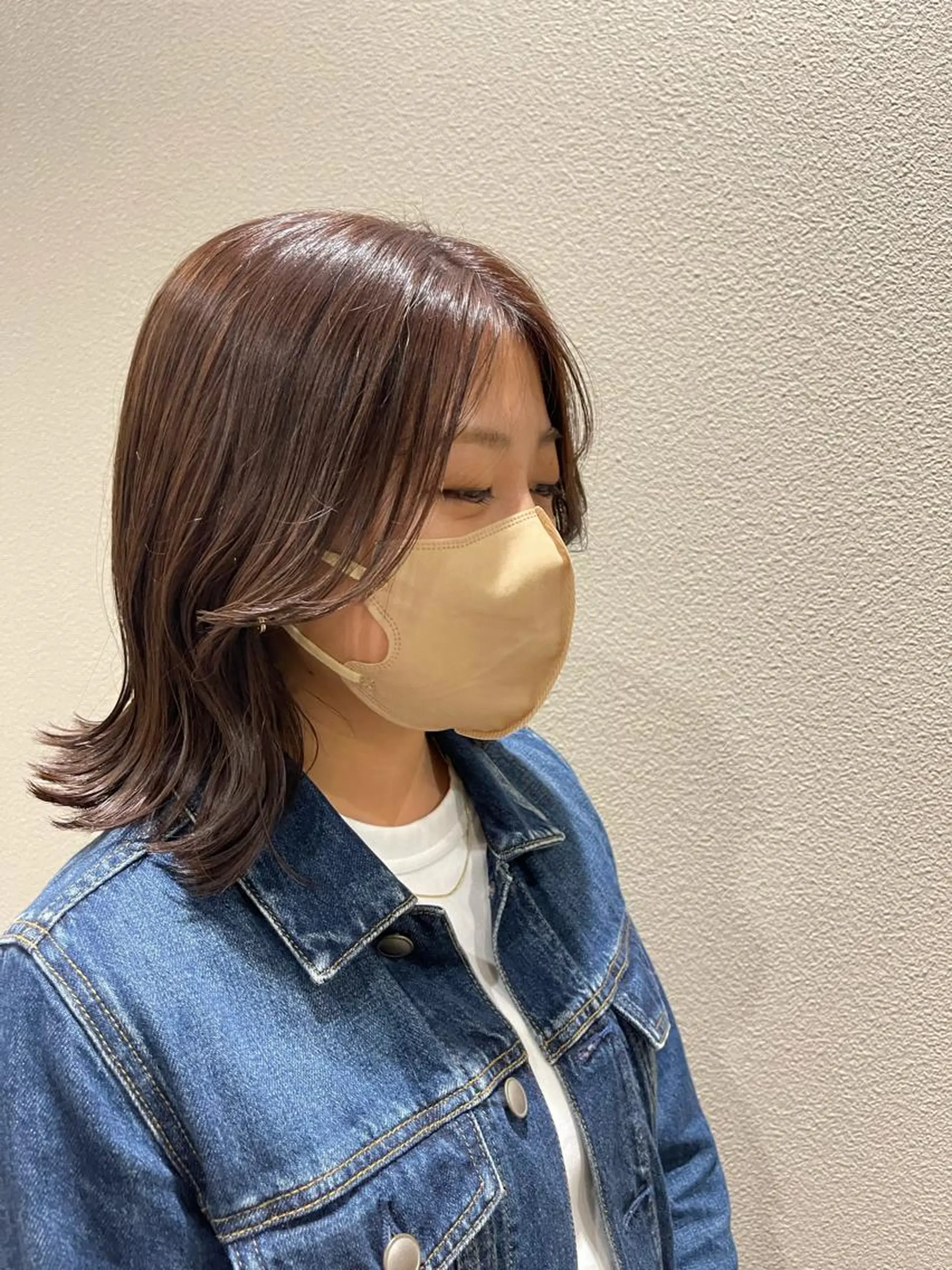 ミディアム カラー トレンド/顔まわり/ レイヤー/髪質改善のヘアスタイル