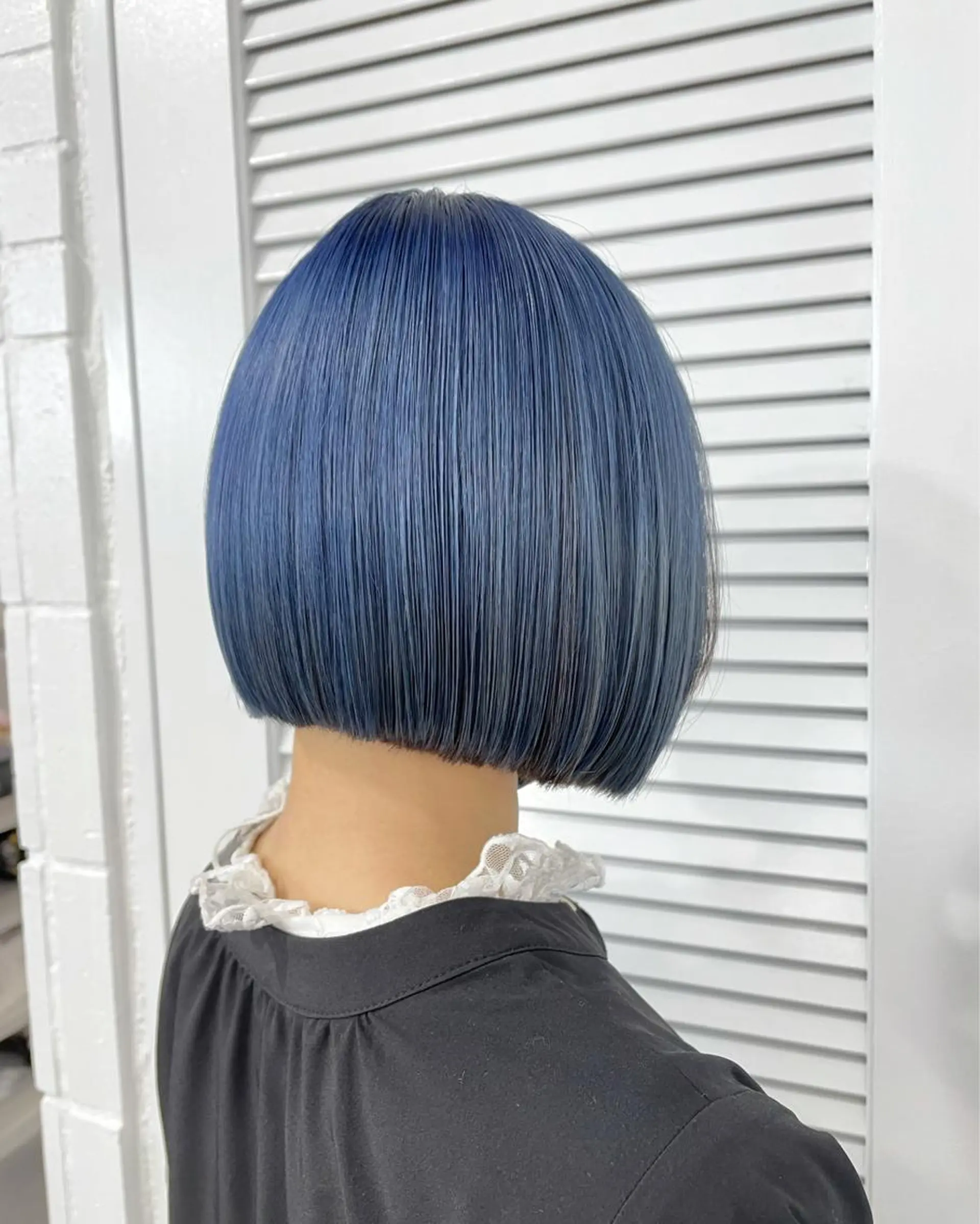ショート カラー ヘアアレンジ 黒髪 ブルーカラー インナーカラー ヘアカラー トリートメント ボブ×柔らかいカラー 🌷misaki𓍼のヘアスタイル