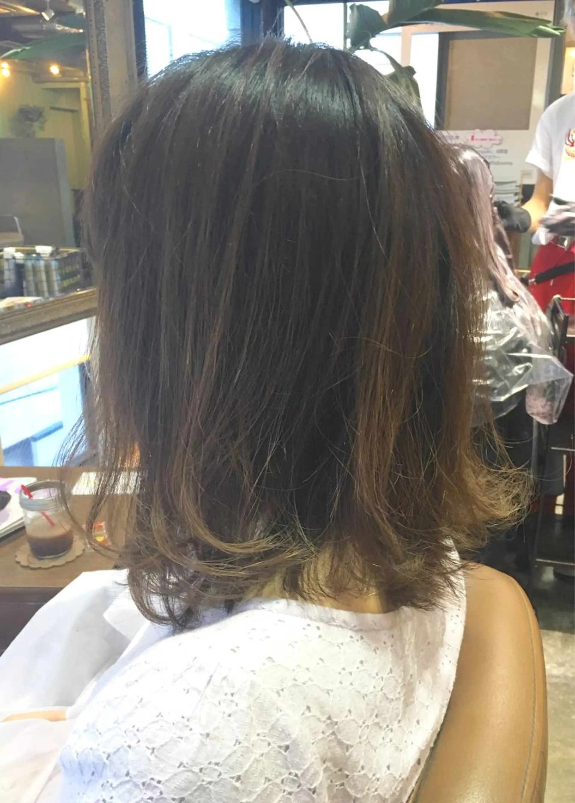 ミディアム カラー アッシュ ベージュカラー グラデーションカラー ハイライトカラー ハイライト 北條 優輝のヘアスタイル