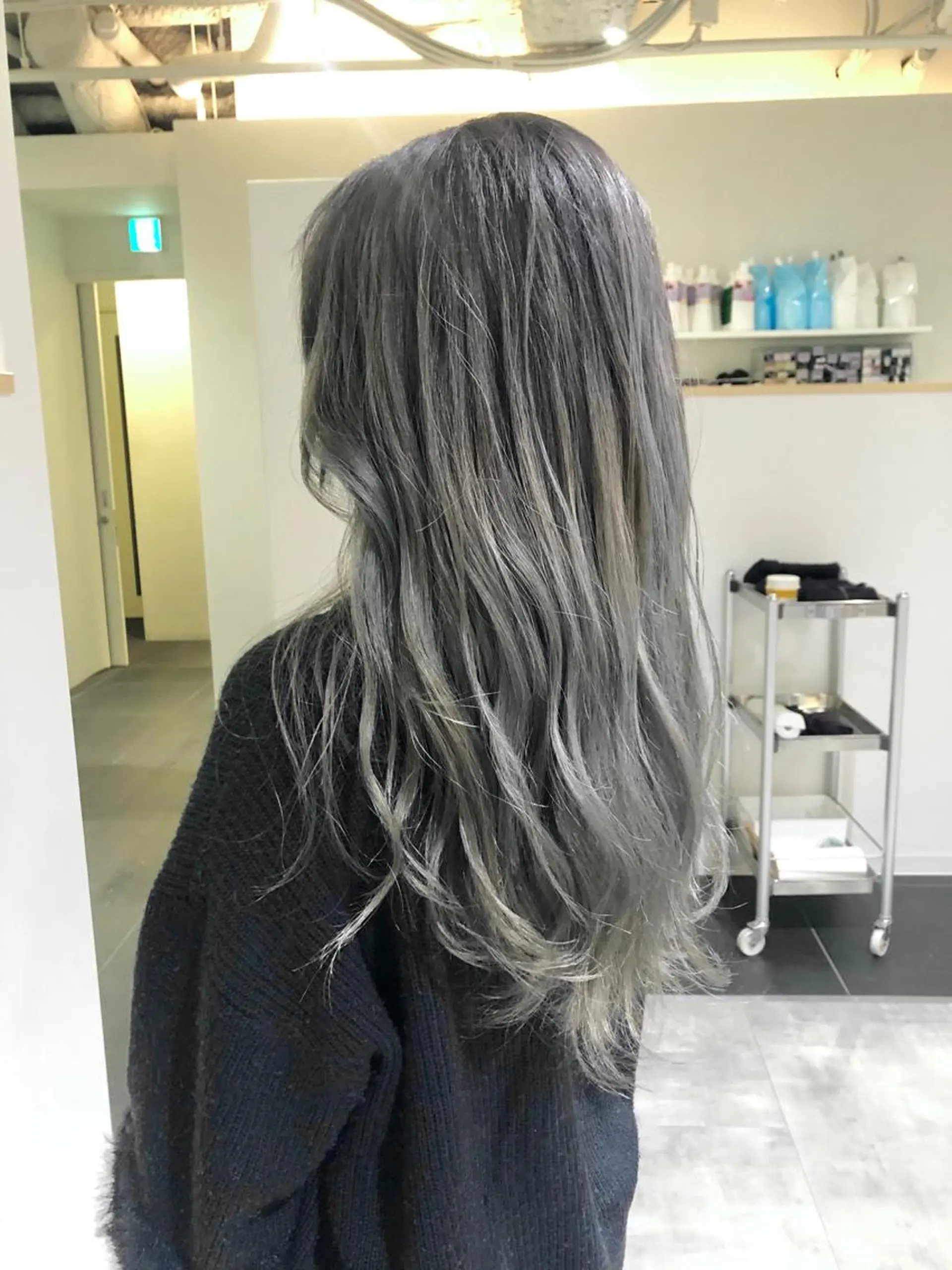 ロング カラー バレイヤージュ ブリーチ ケアブリーチ 透明感カラー ダブルカラー ショート/パーマ/ カラー/FUKOのヘアスタイル