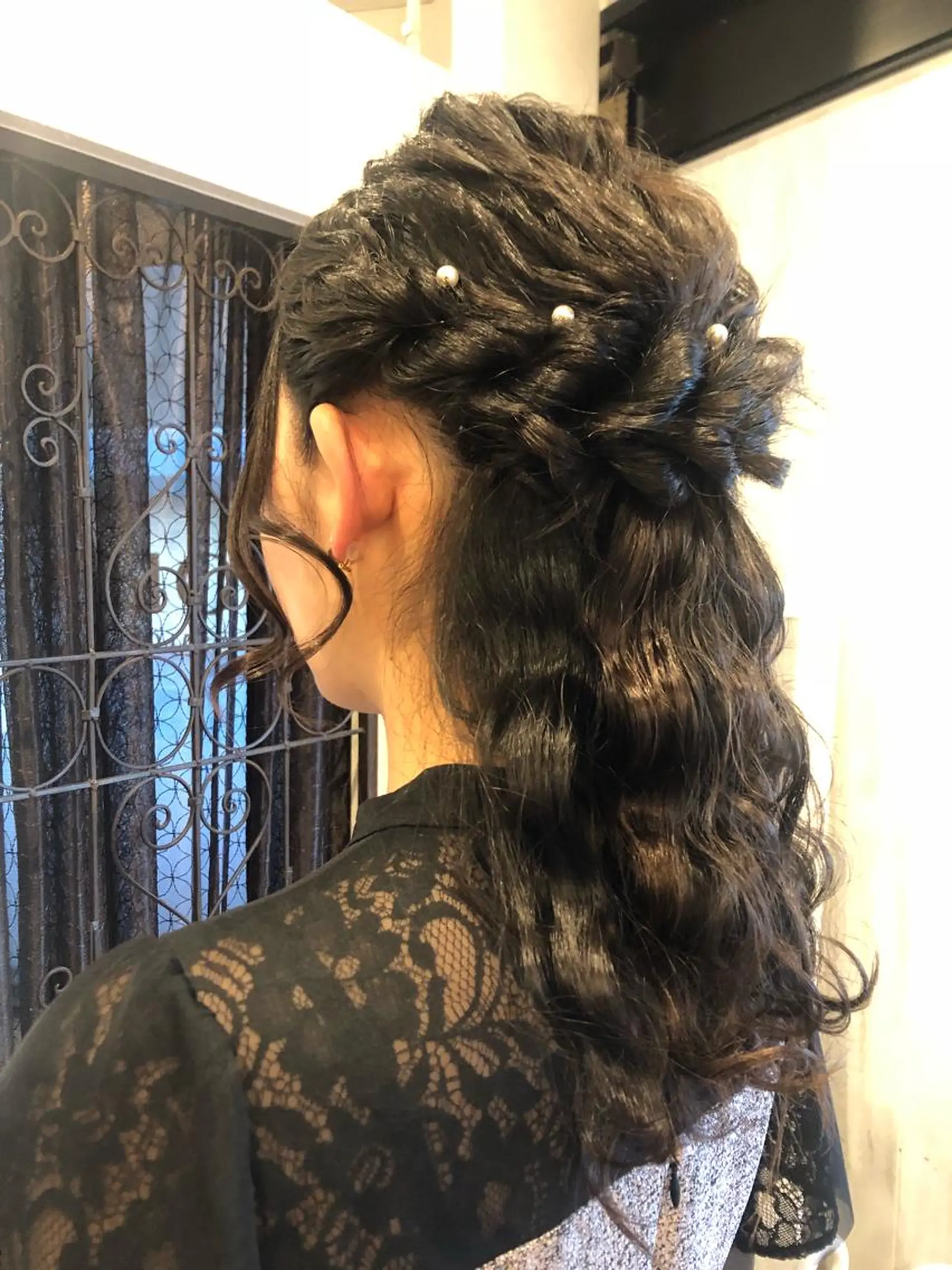 ロング ヘアアレンジ ヘアセット 谷口ゆめ/縮毛矯正/ 大人女子/眉ワックスのヘアスタイル