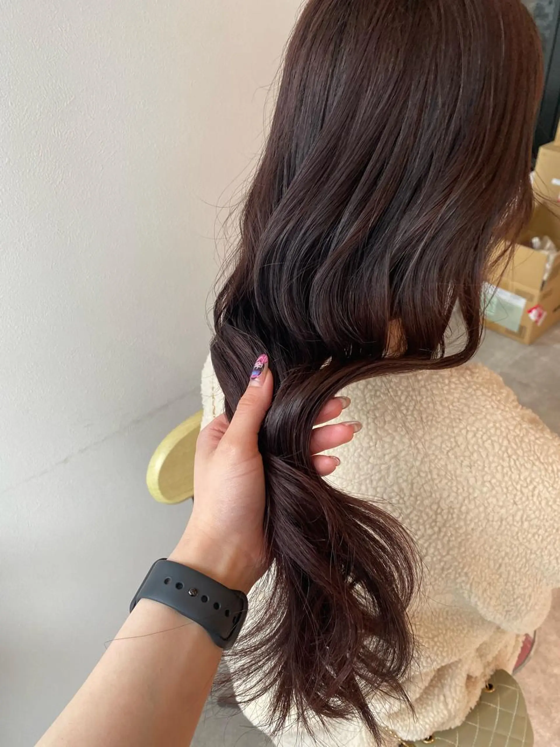 ロング カラー ブラウンカラー ピンクカラー ピンクブラウン オスズ 🎀´-のヘアスタイル