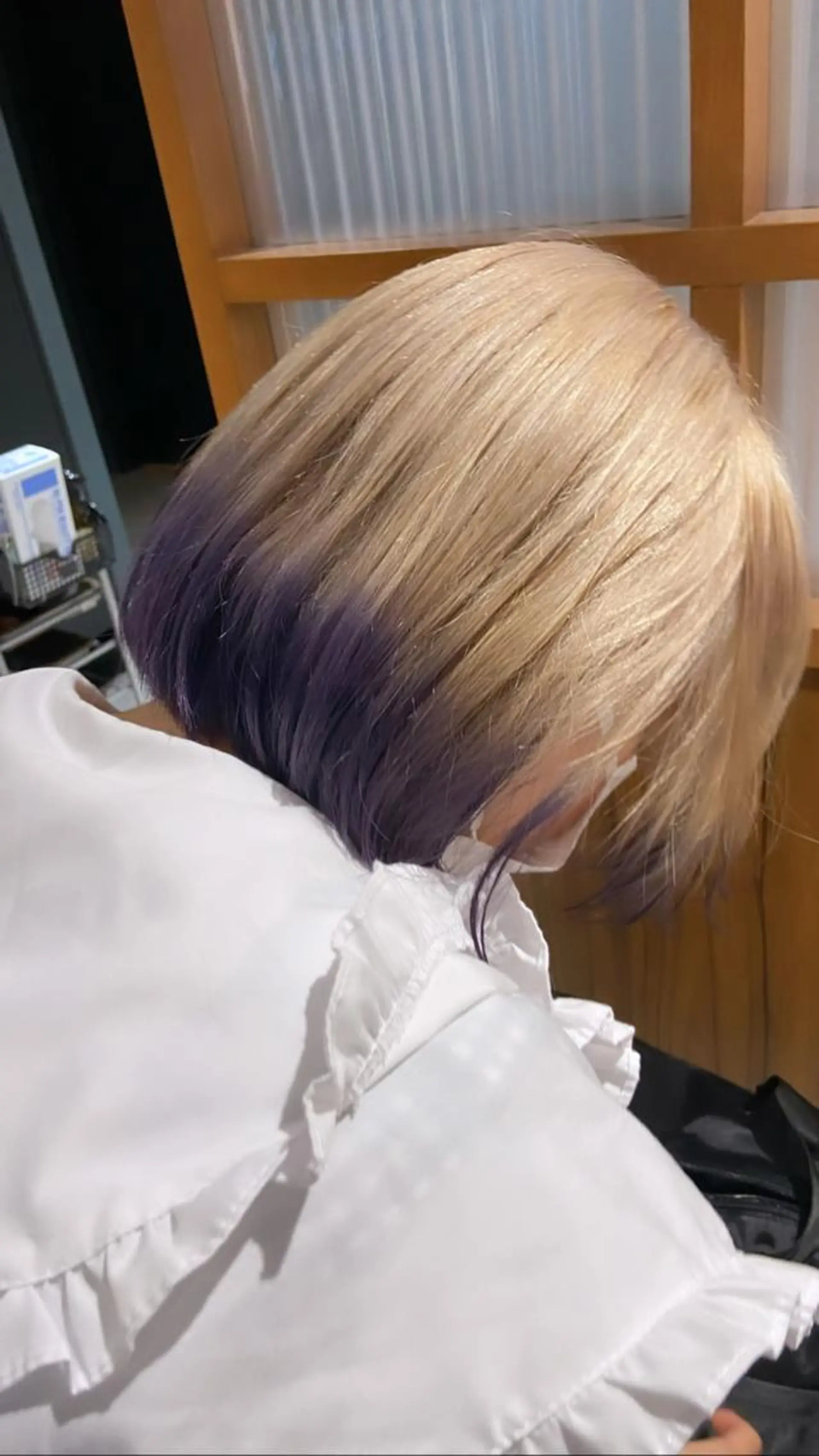 ショート カラー パープルカラー 【副店長】DAYS 奥野心太のヘアスタイル