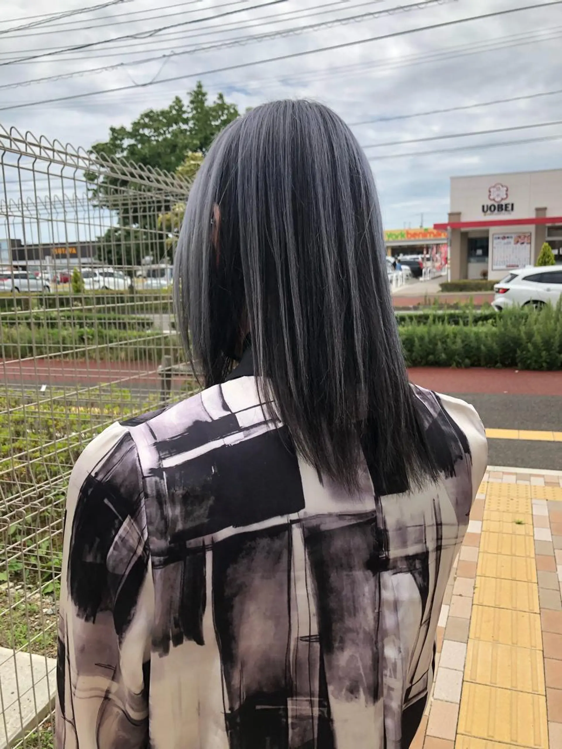 セミロング 太白区/白髪ぼかし ハイライト/千葉達人のヘアスタイル