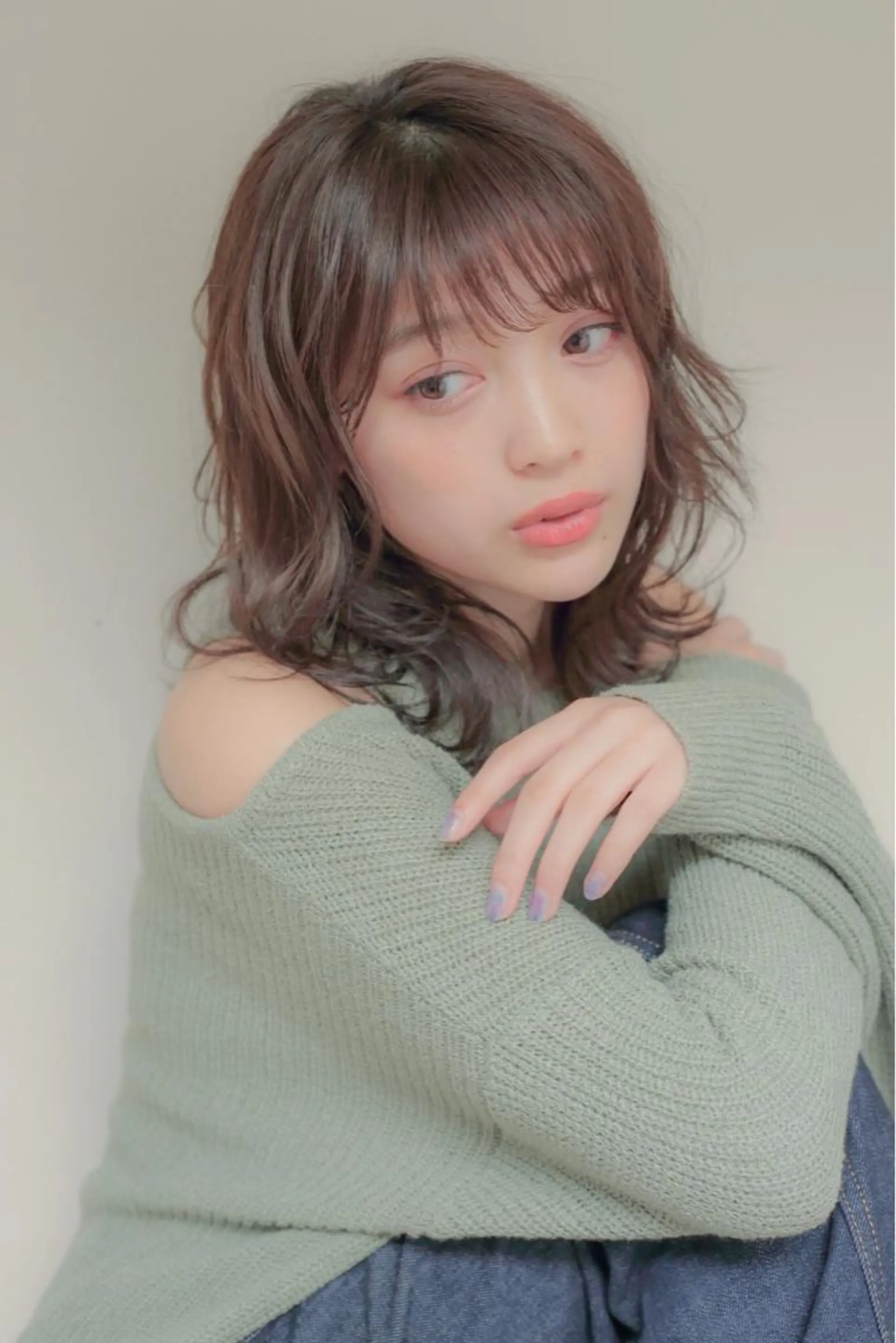 ミディアム カット ヘアカラー トリートメント ボブ/縮毛矯正 髪質改善/もえるのヘアスタイル