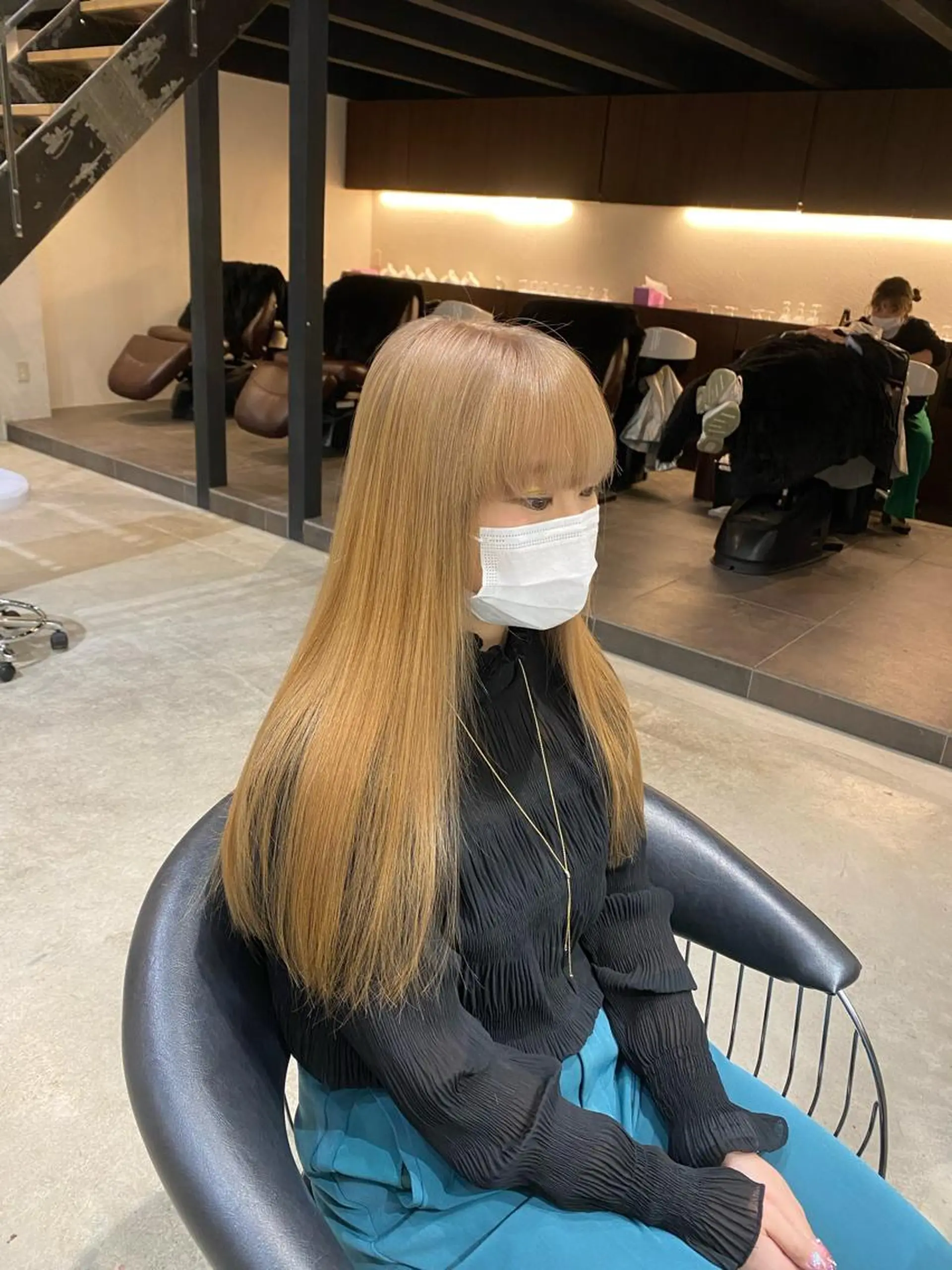 ロング カラー KEIGO/パーマ ハイトーン/DEANのヘアスタイル