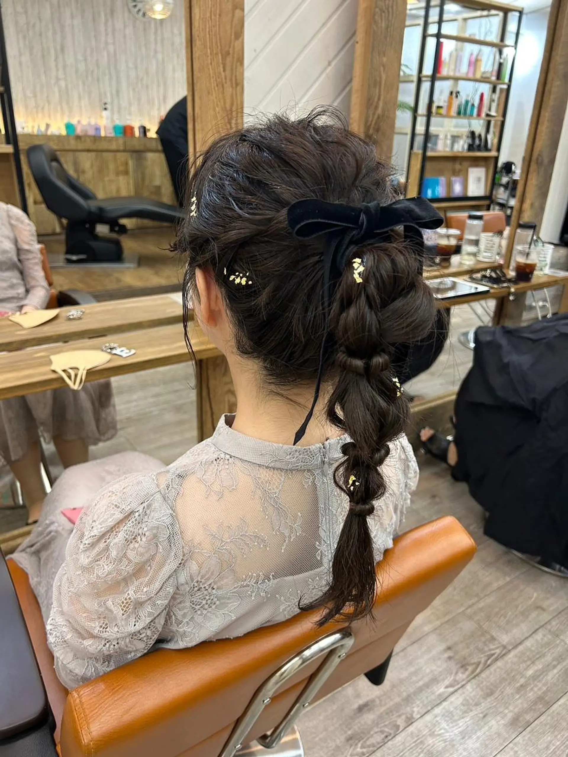 ヘアアレンジ ロング 成人式 結婚式・ブライダル アッシュ ミストバング パープルカラー カット N° anfeel 渋谷🪞🫧のヘアスタイル