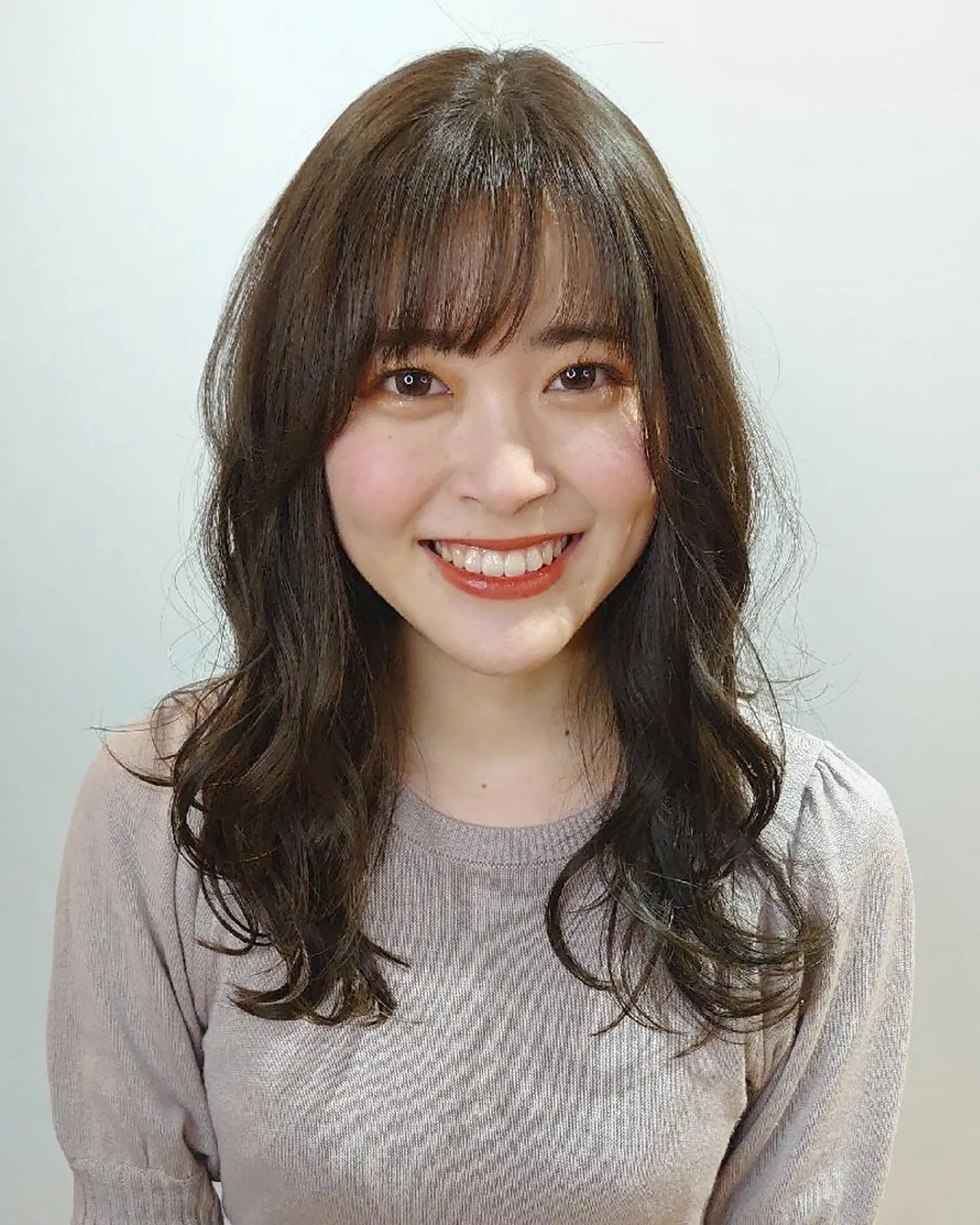 セミロング カラー カット ヘアカラー ✨ブリーチなし透明感 カラー✨ゆりかのヘアスタイル