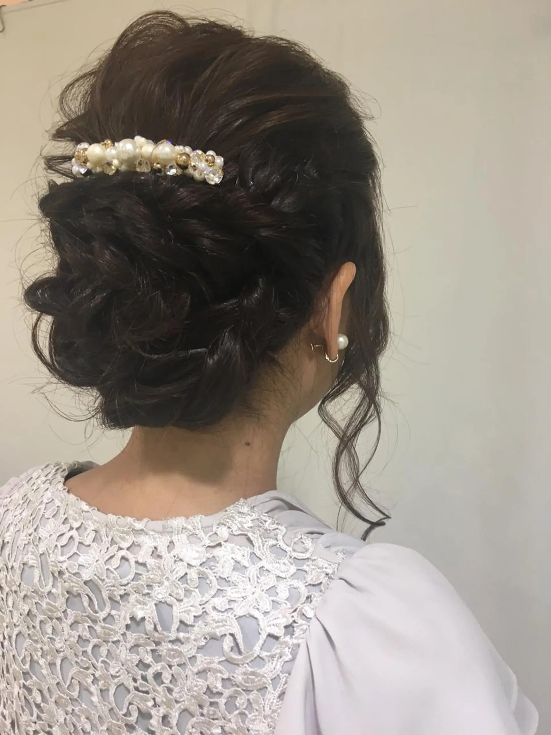 ロング カラー ヘアアレンジ きむえり/髪質改善 /うねり広がり改善のヘアスタイル