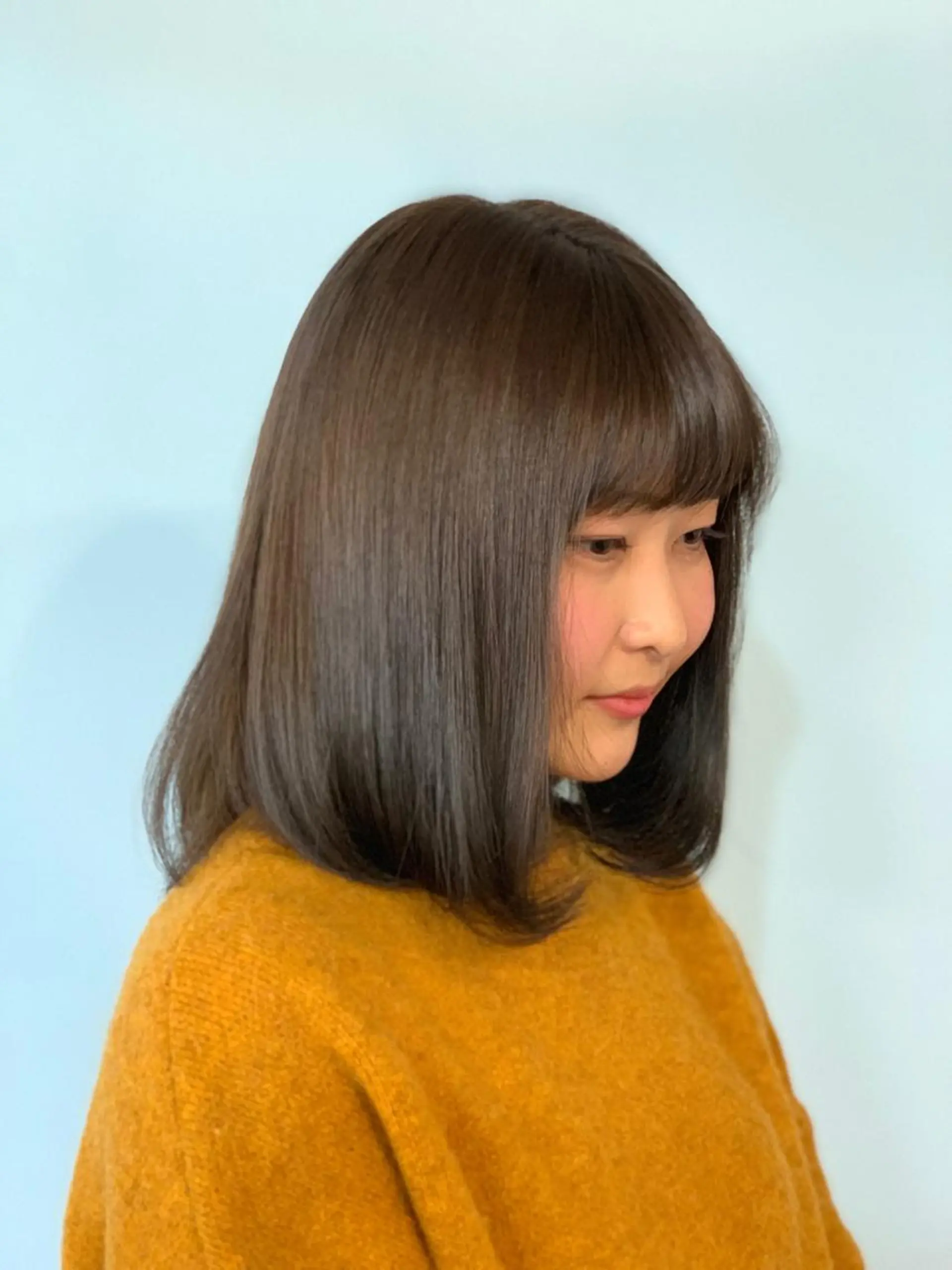 ミディアム カット ヘアカラー トリートメント 一ノ瀬 暁のヘアスタイル