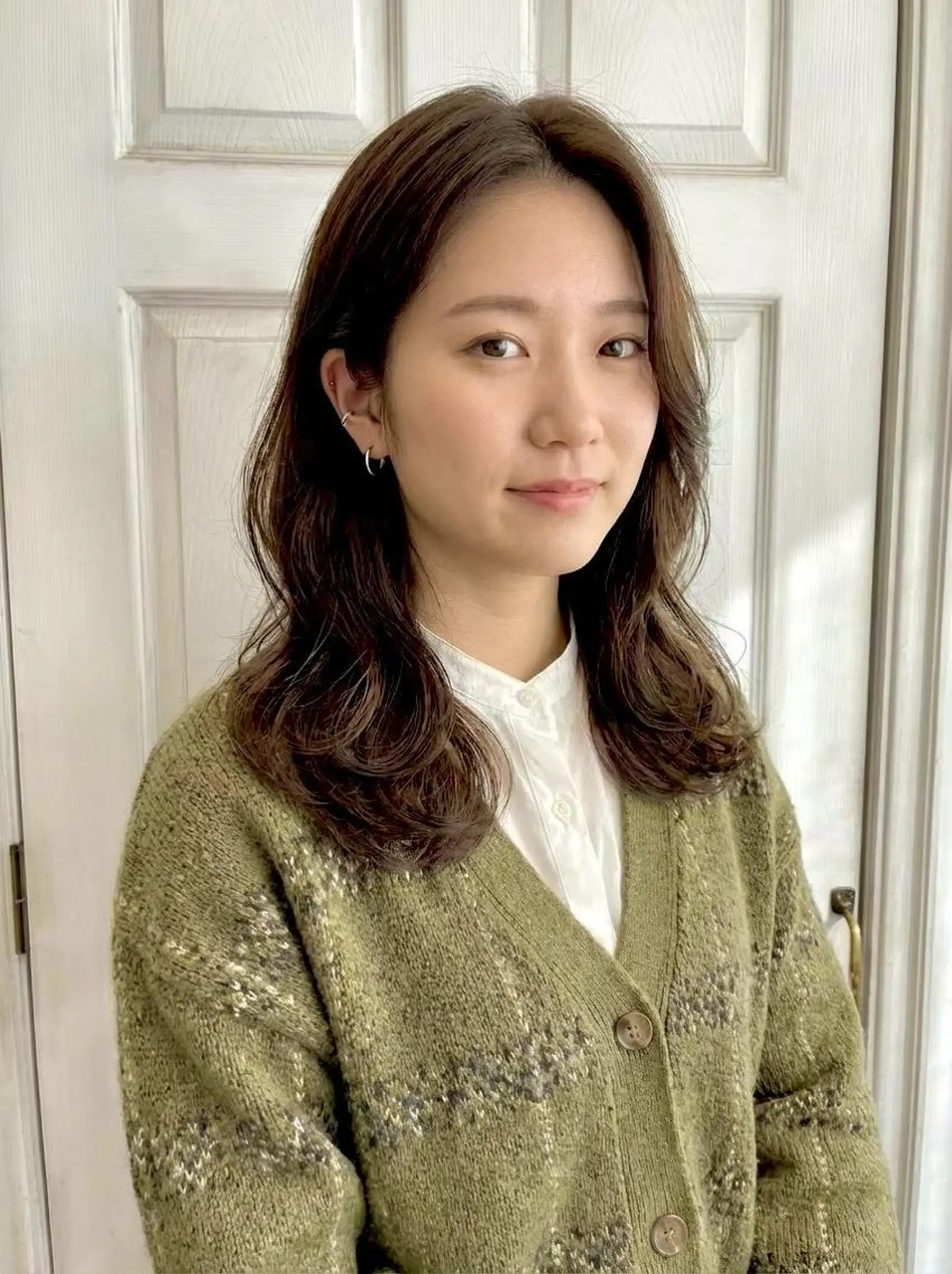 セミロング ボブ くびれヘア 顔周りカット 髪質改善 韓国風ヘア Aroma hair 🌙tanakaのヘアスタイル
