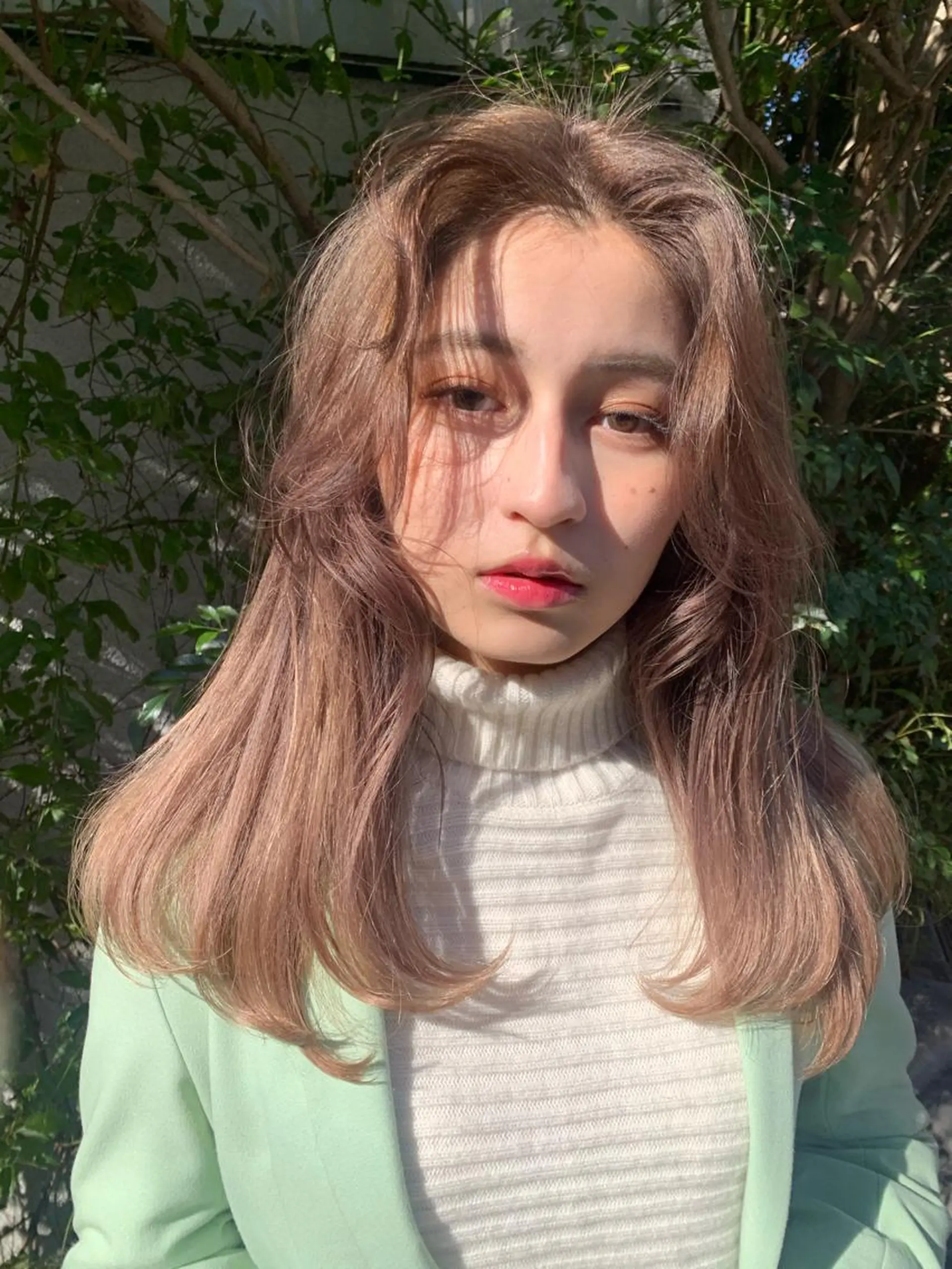 カラー ラベンダー/レイヤー スタイル🤎mamiのヘアスタイル