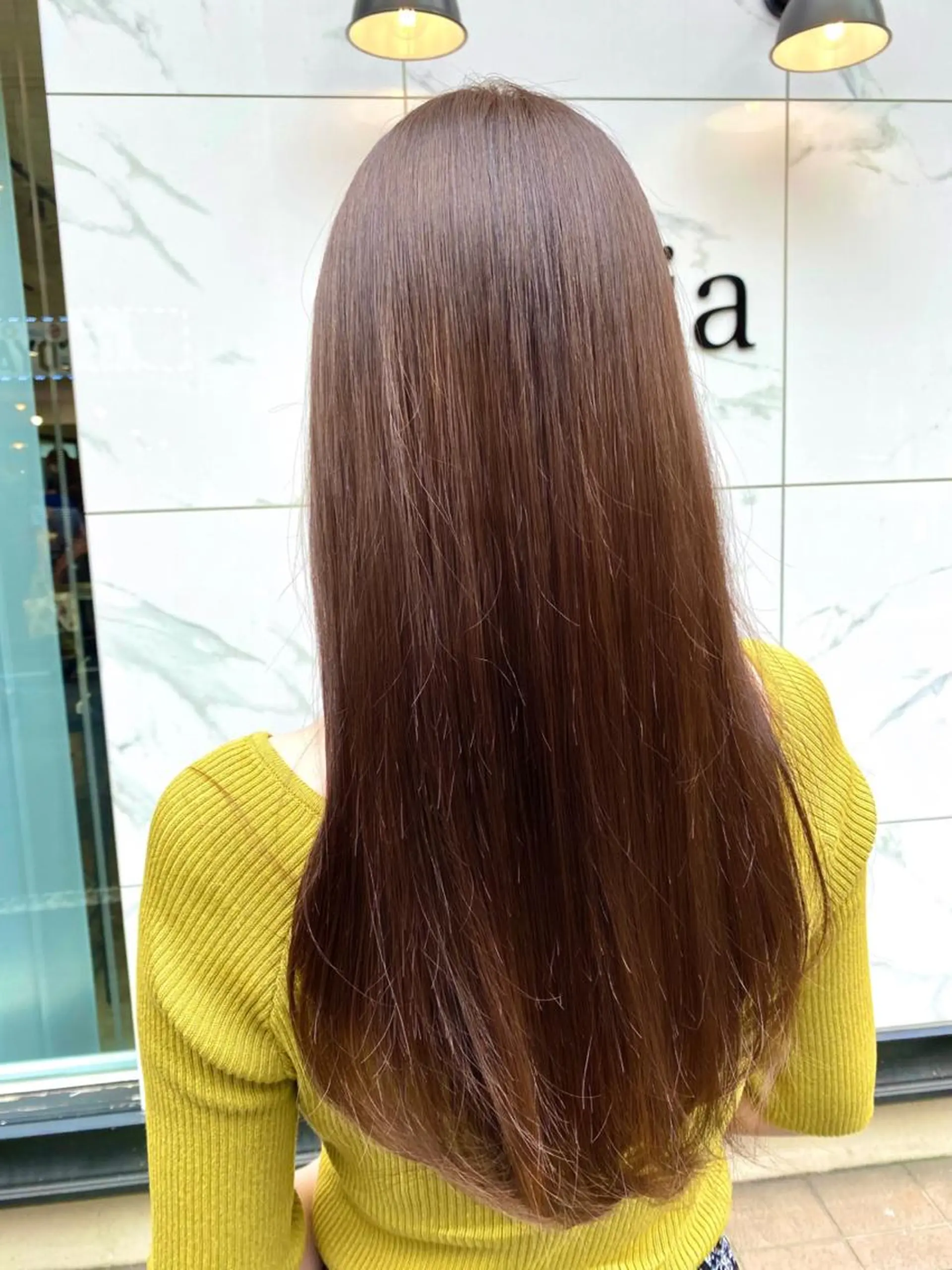ロング カラー ブリーチ ブラウンカラー ブリーチなしカラー 増子 祐太朗のヘアスタイル