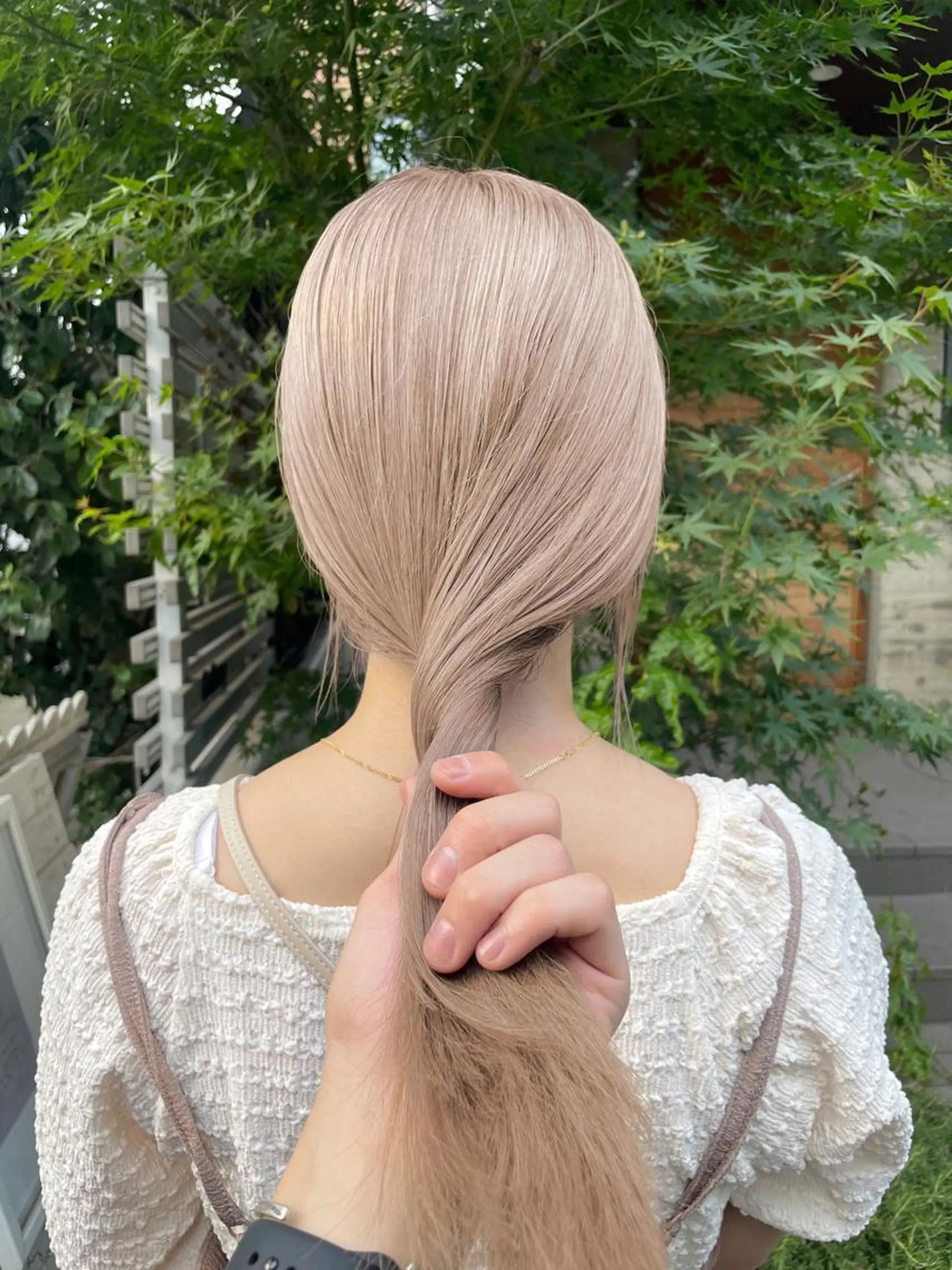 セミロング カラー 顔周りカット 【オノザワリョウ】のヘアスタイル