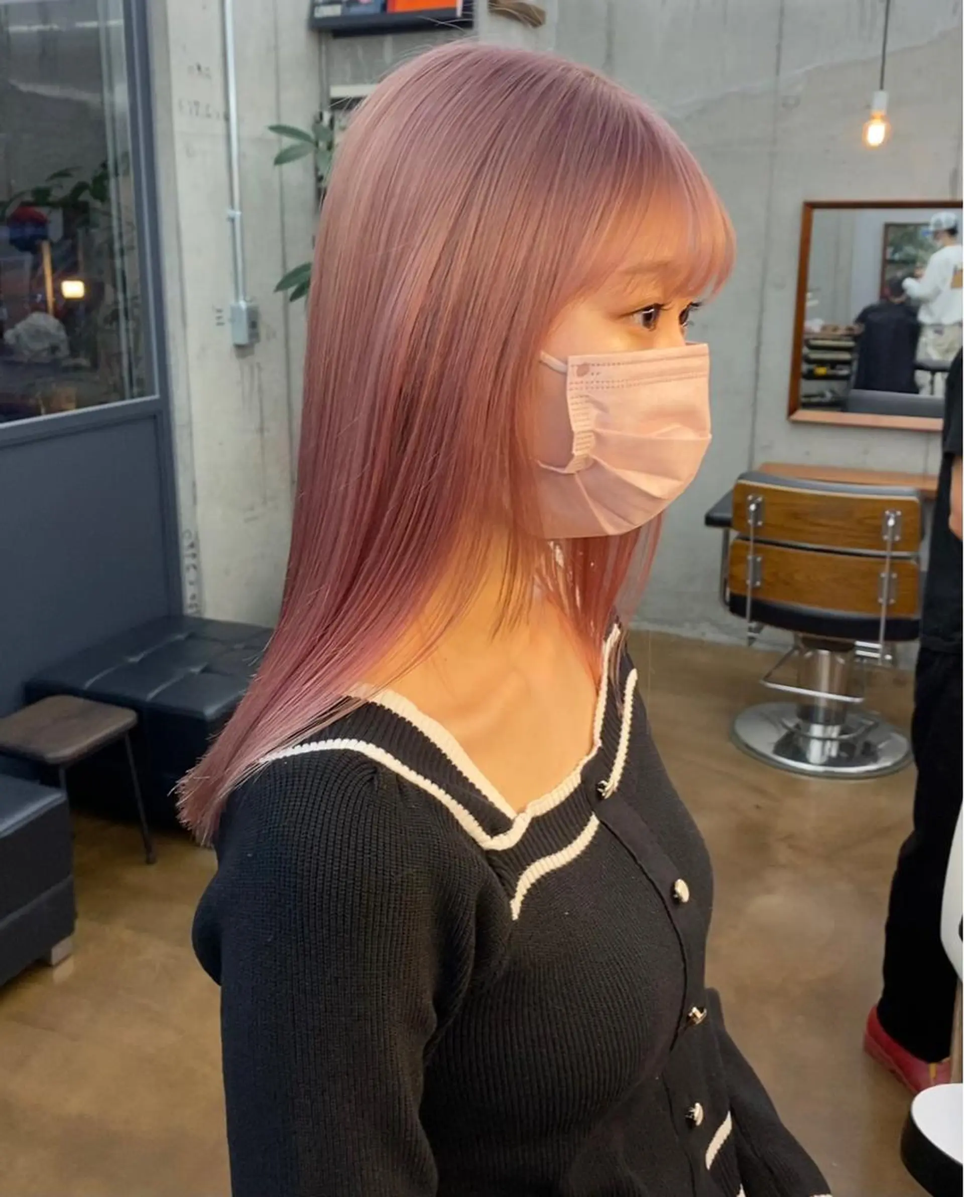 セミロング カラー ブリーチ ピンクカラー ホワイトピンク ハイトーン/デザイン hirokiのヘアスタイル
